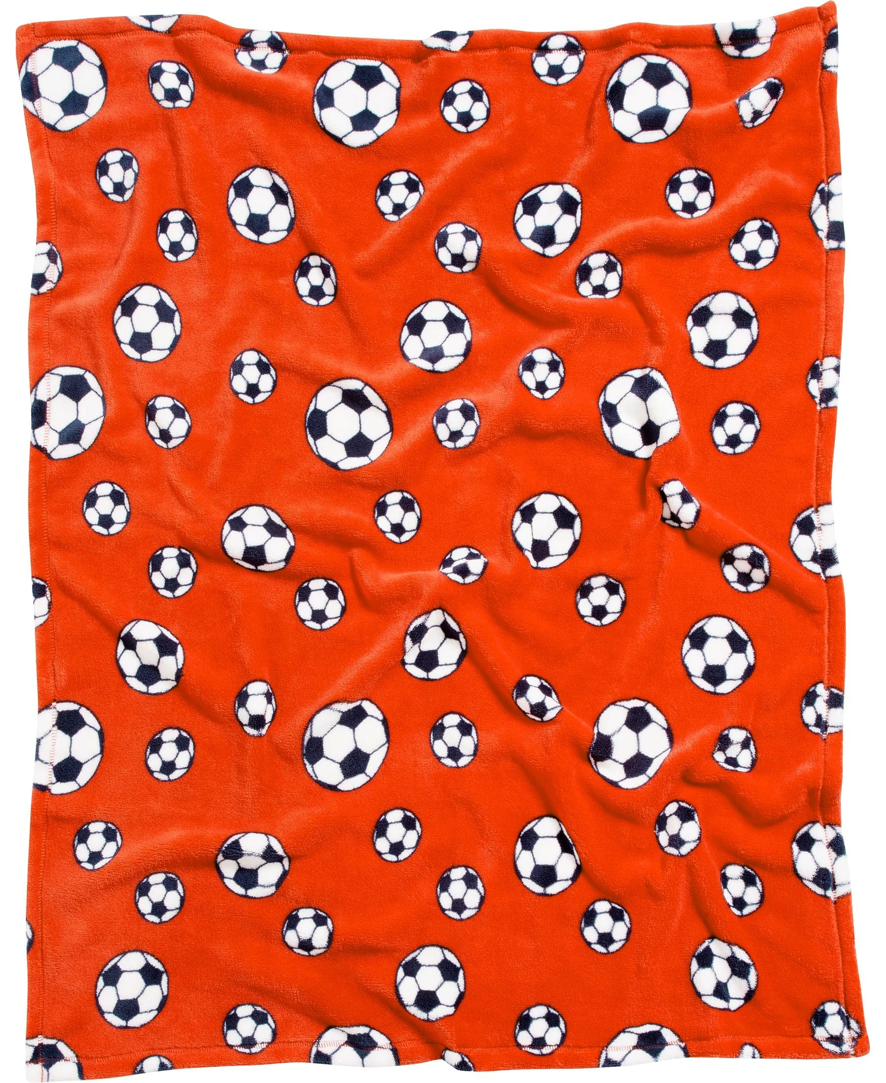 Playshoes Fleece-Decke Fußball In Orange – Bild 2