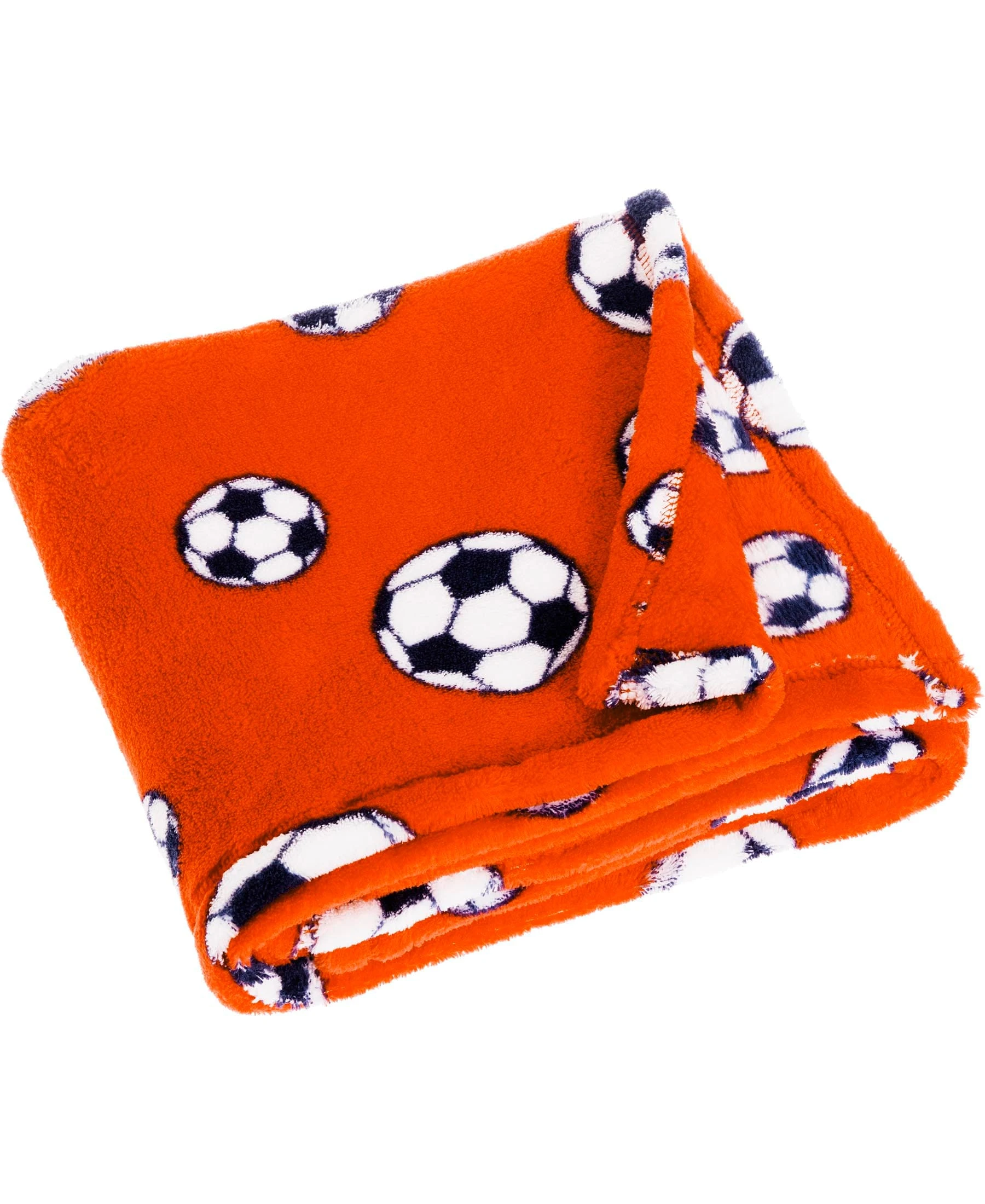 Playshoes Fleece-Decke Fußball In Orange