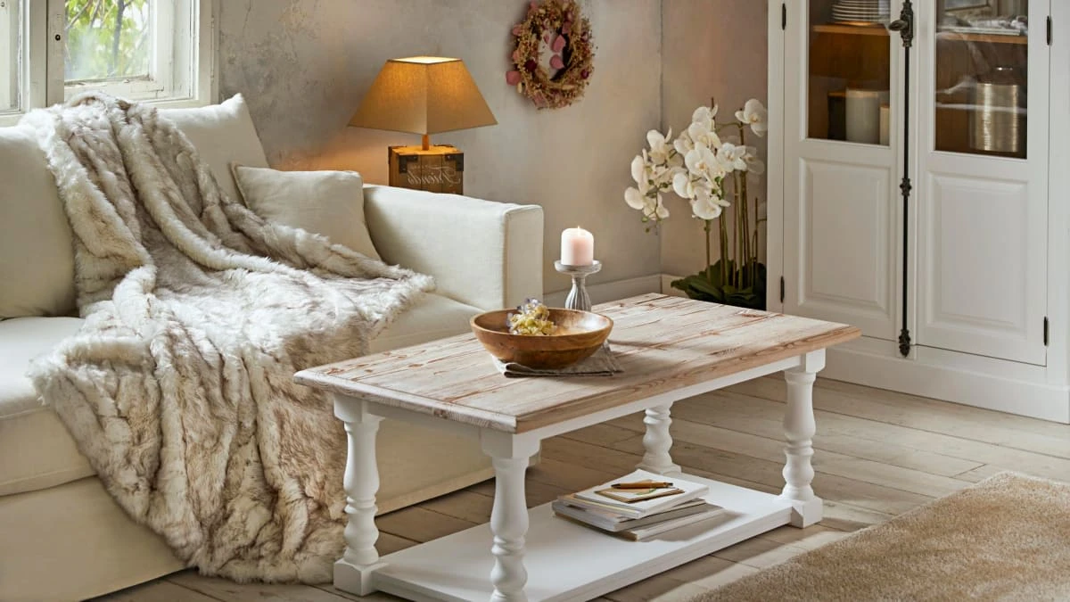 PureDay Fellimitat-Plaid Arctique, Silbergrau – Bild 4