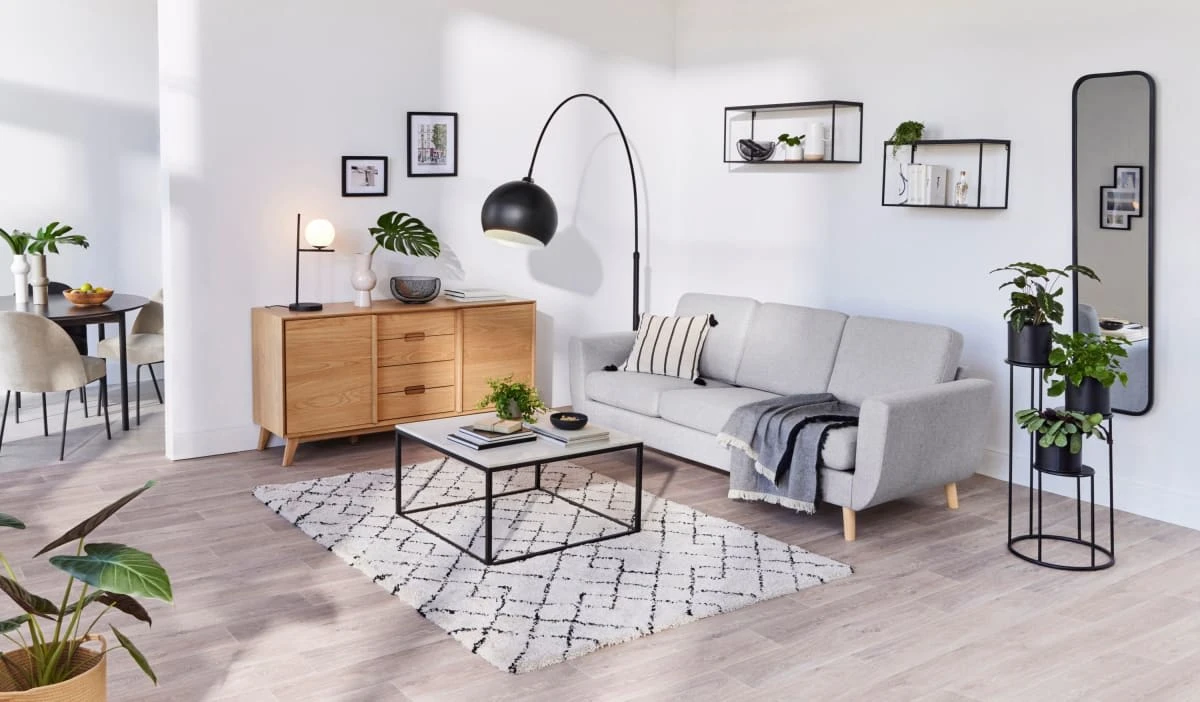 PureDay Wohndecke Estivale, Natur/Schwarz – Bild 3