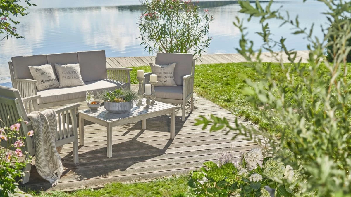 PureDay Wohndecke Upcycling Fischgrät, Natur – Bild 2