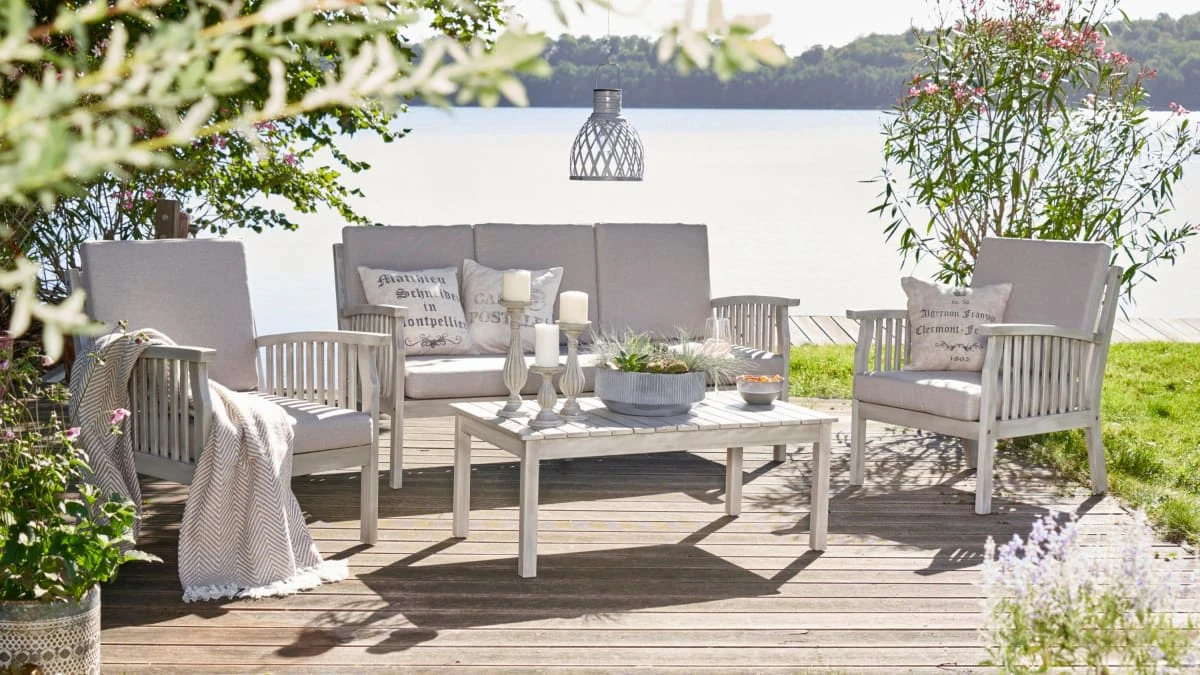 PureDay Wohndecke Upcycling Fischgrät, Natur – Bild 3