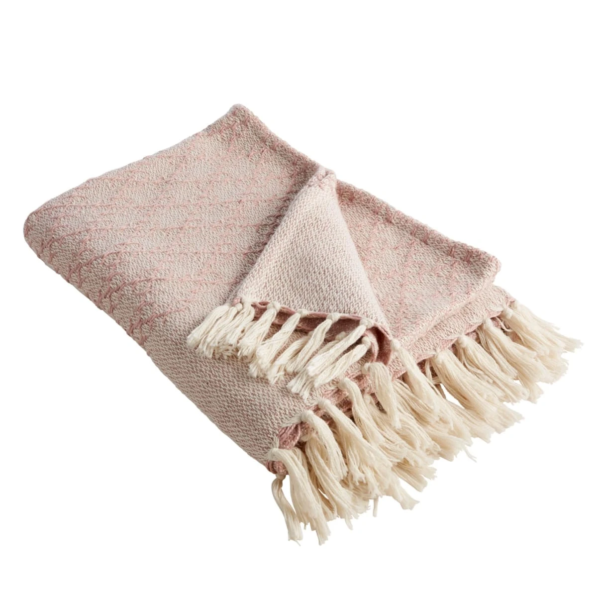 PureDay Wohndecke Upcycling Trellis, Altrosa