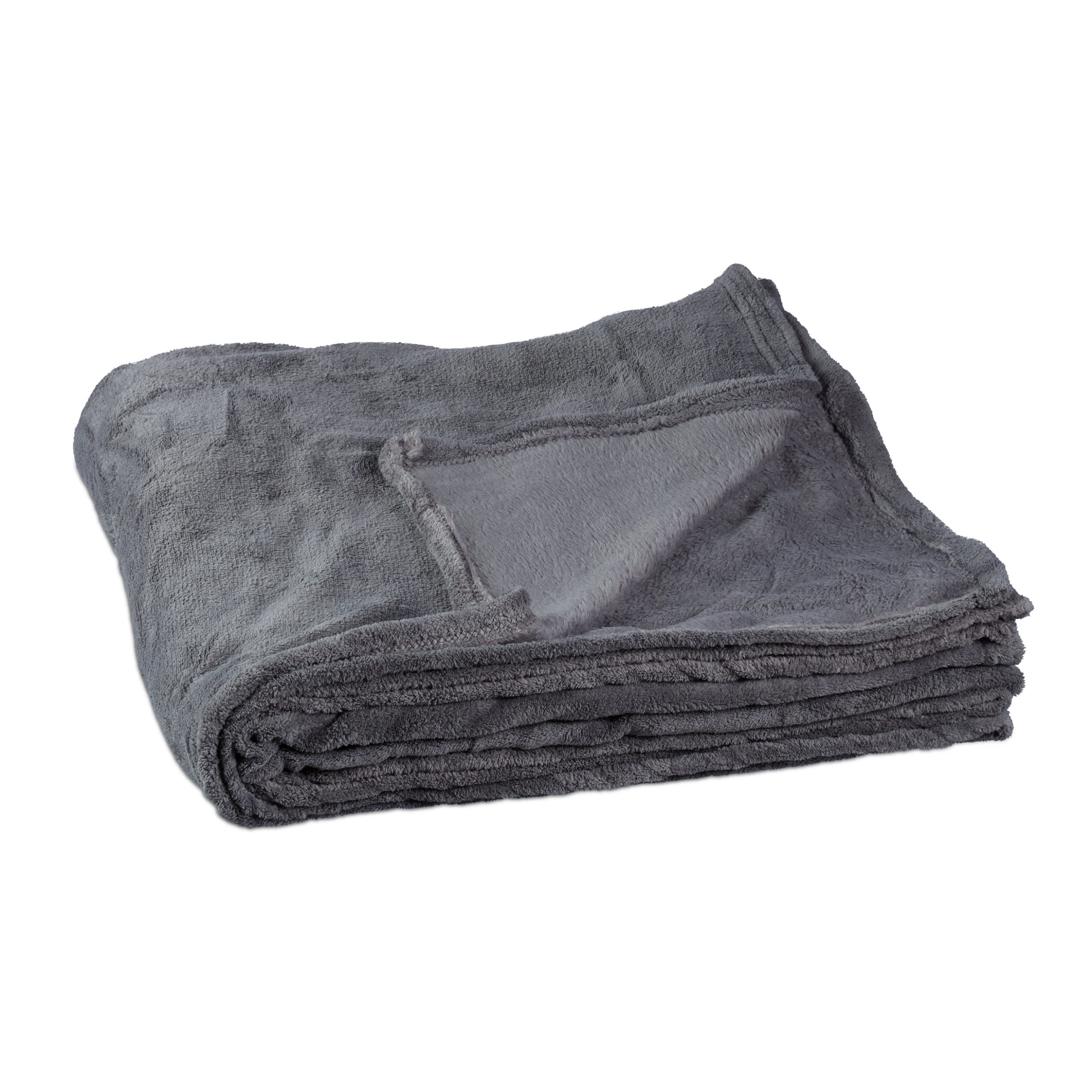 Relaxdays 1x Kuscheldecke In Grau - (B)200 X (T)220 Cm