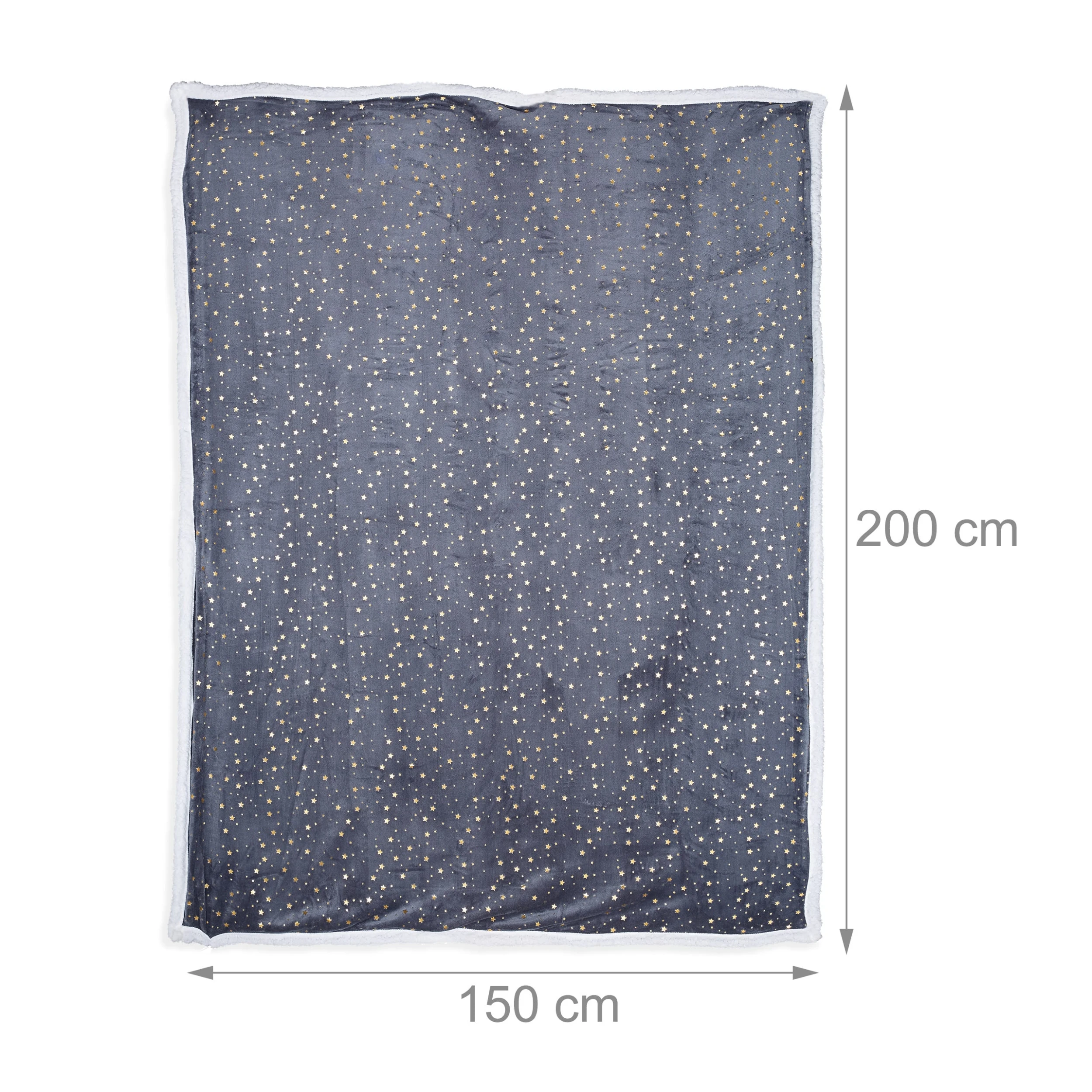 Relaxdays 1x Kuscheldecke In Grau/ Weiß - (B)150 X (T)200 Cm – Bild 4