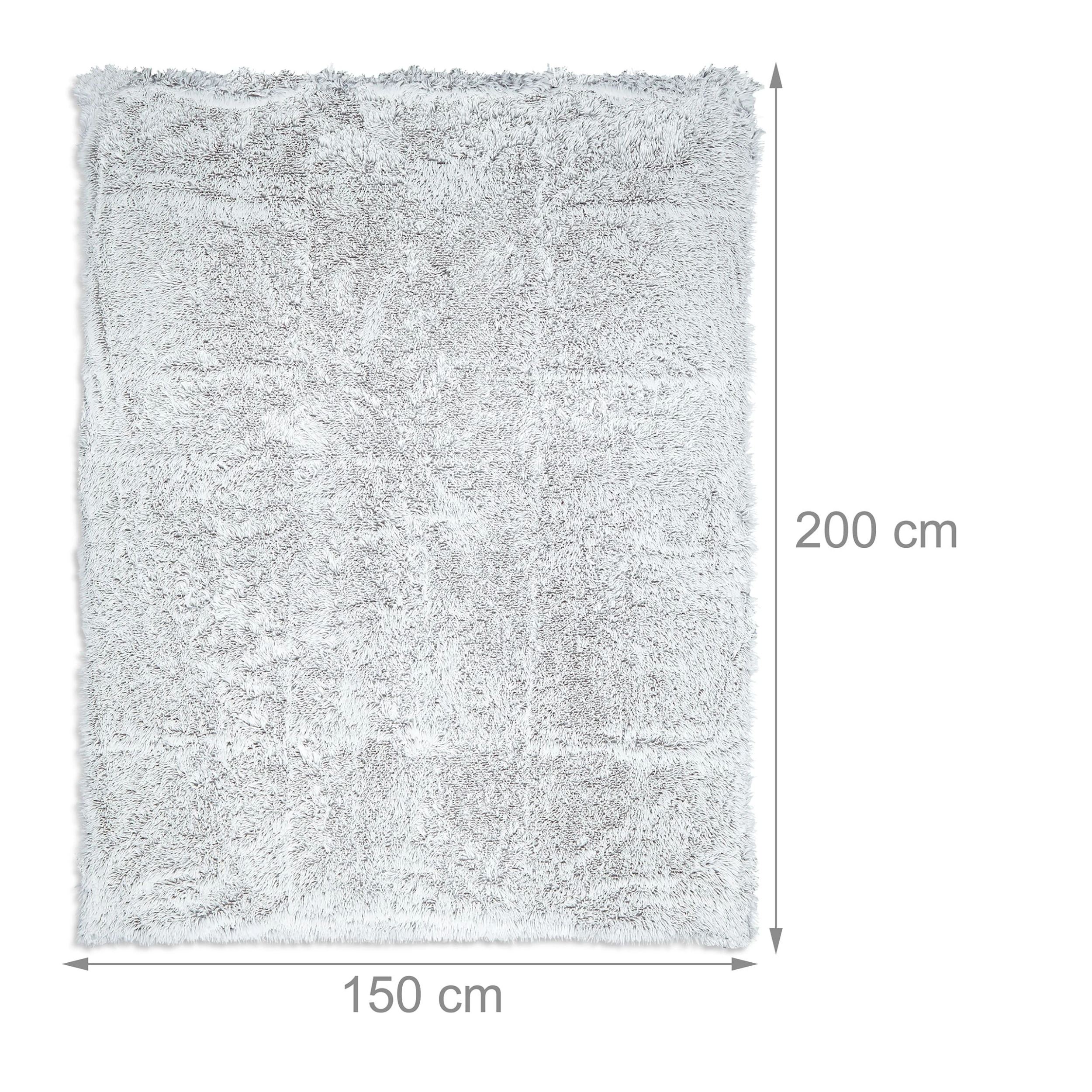 Relaxdays 4 X Felldecke In Weiß/ Grau - 150x200 Cm – Bild 4