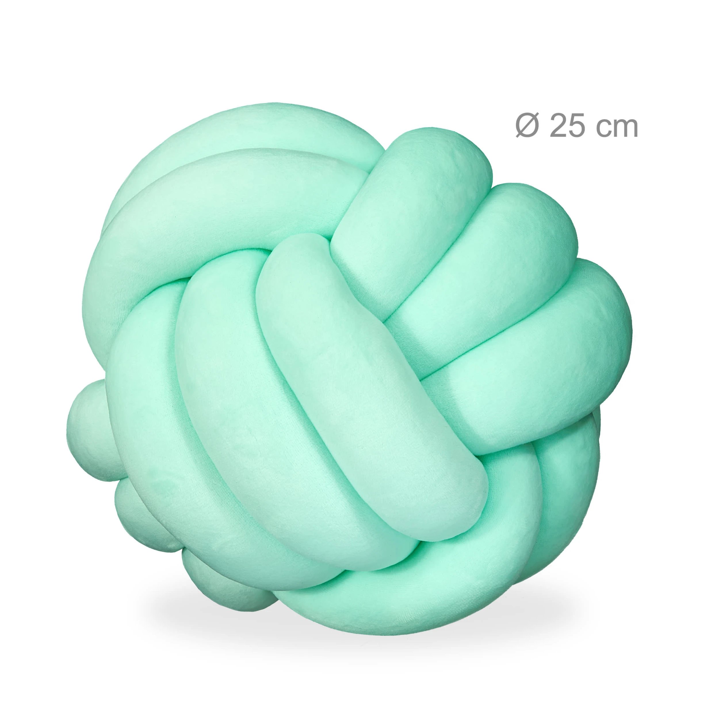 Relaxdays 5x Knotenkissen In Mint - Ø 25 Cm – Bild 4