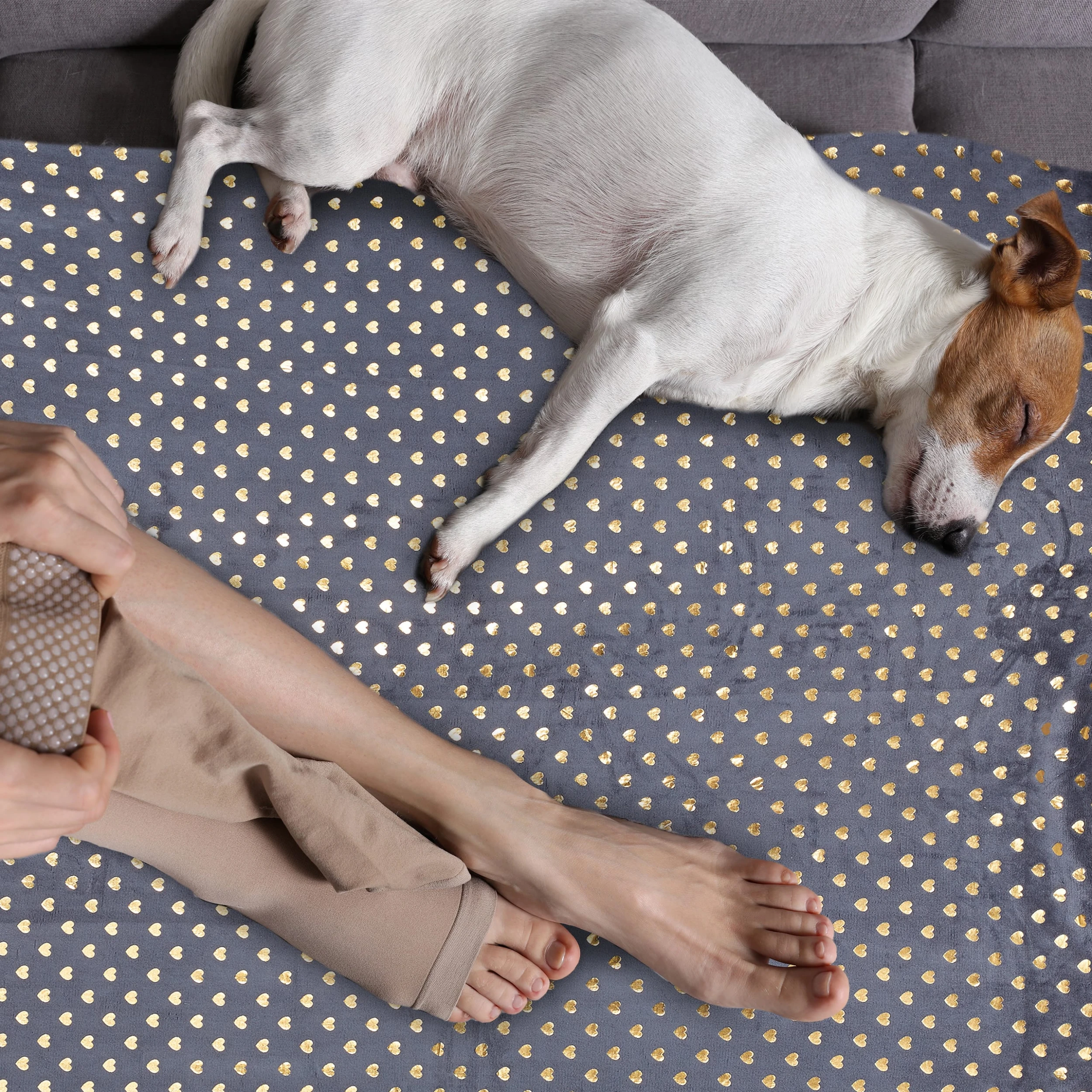 Relaxdays 5x Kuscheldecke In Grau/ Weiß - (B)150 X (T)200 Cm – Bild 3