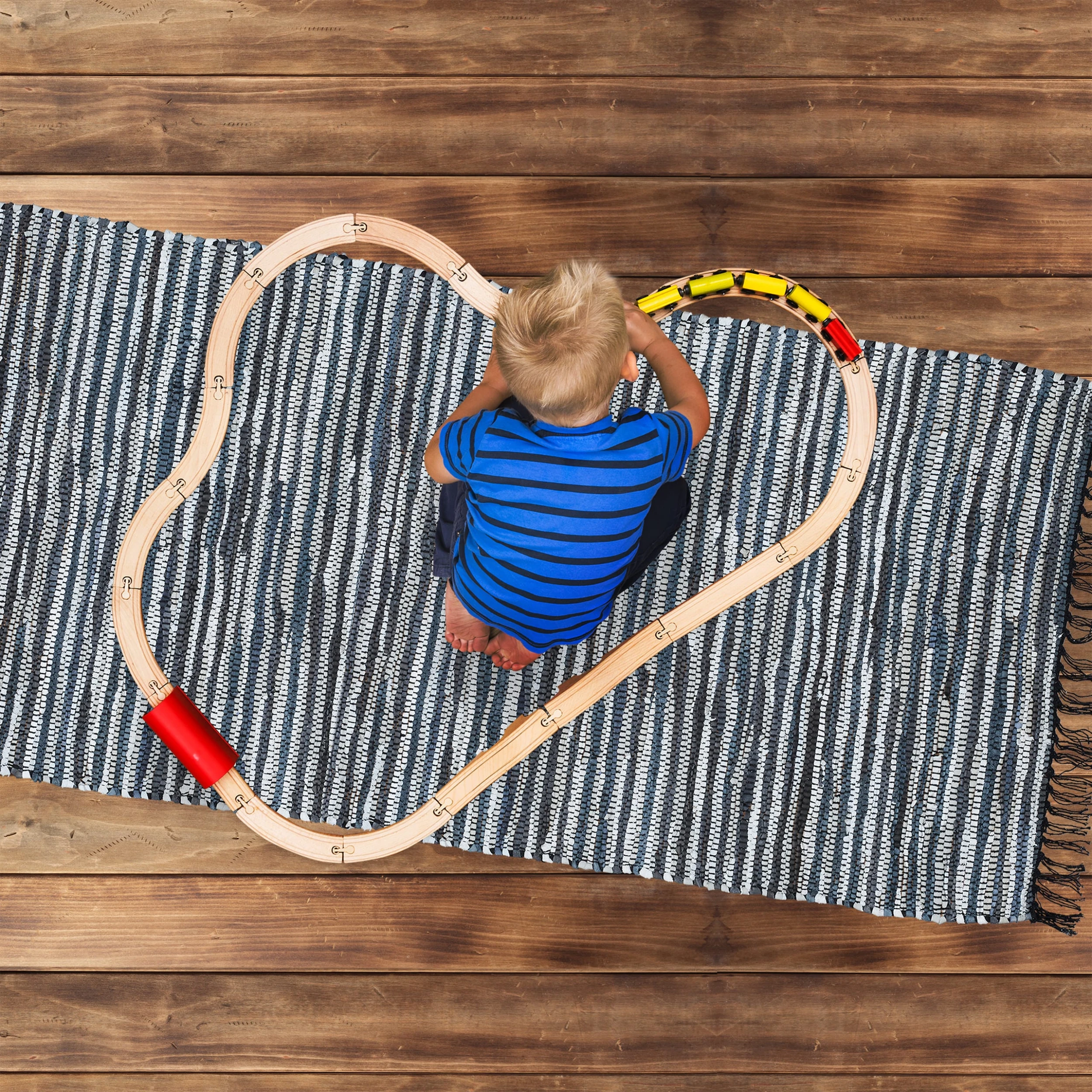 Relaxdays Flickenteppich In Grün/ Beige- 80 X 200 Cm – Bild 3