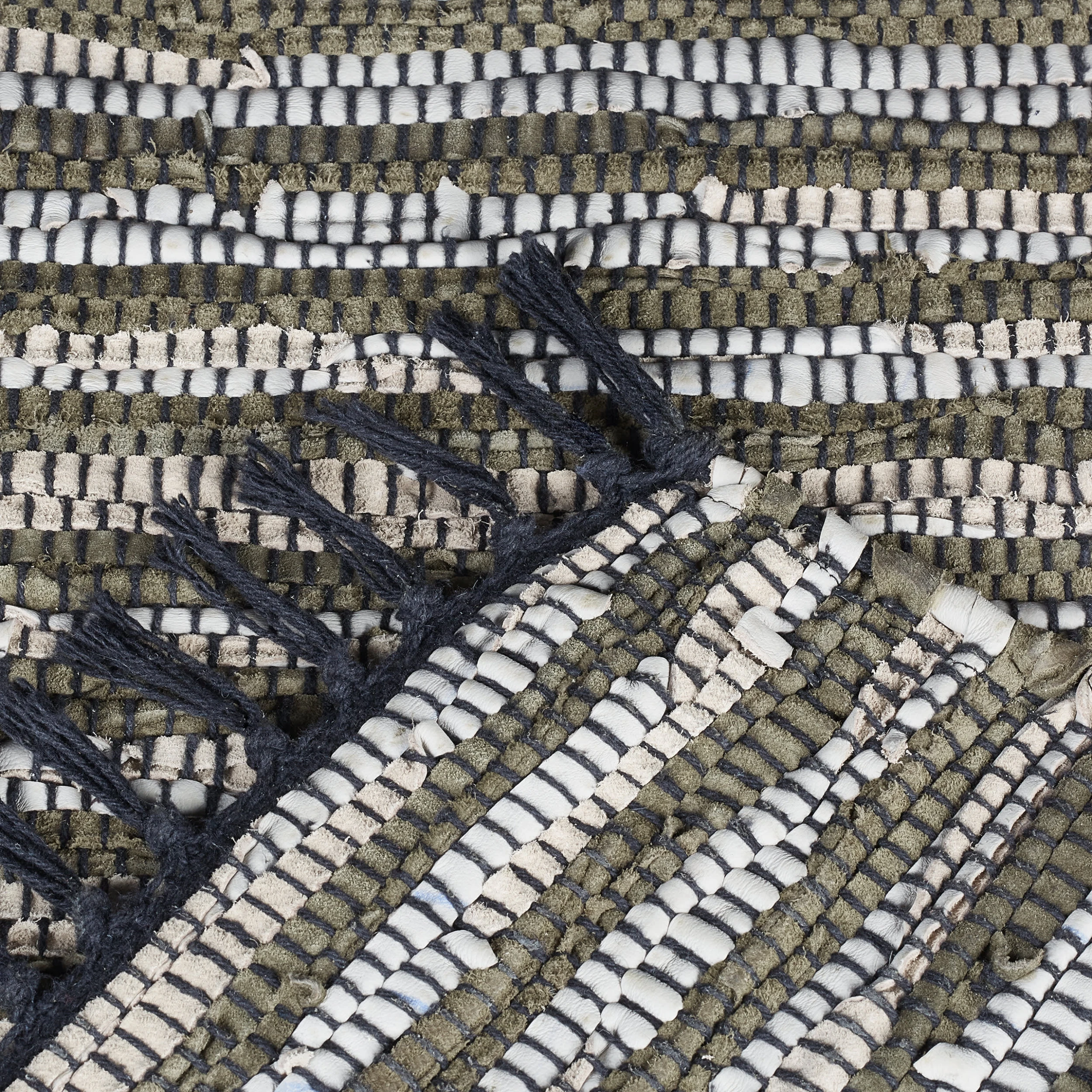 Relaxdays Flickenteppich In Grün/ Beige- 80 X 200 Cm – Bild 6