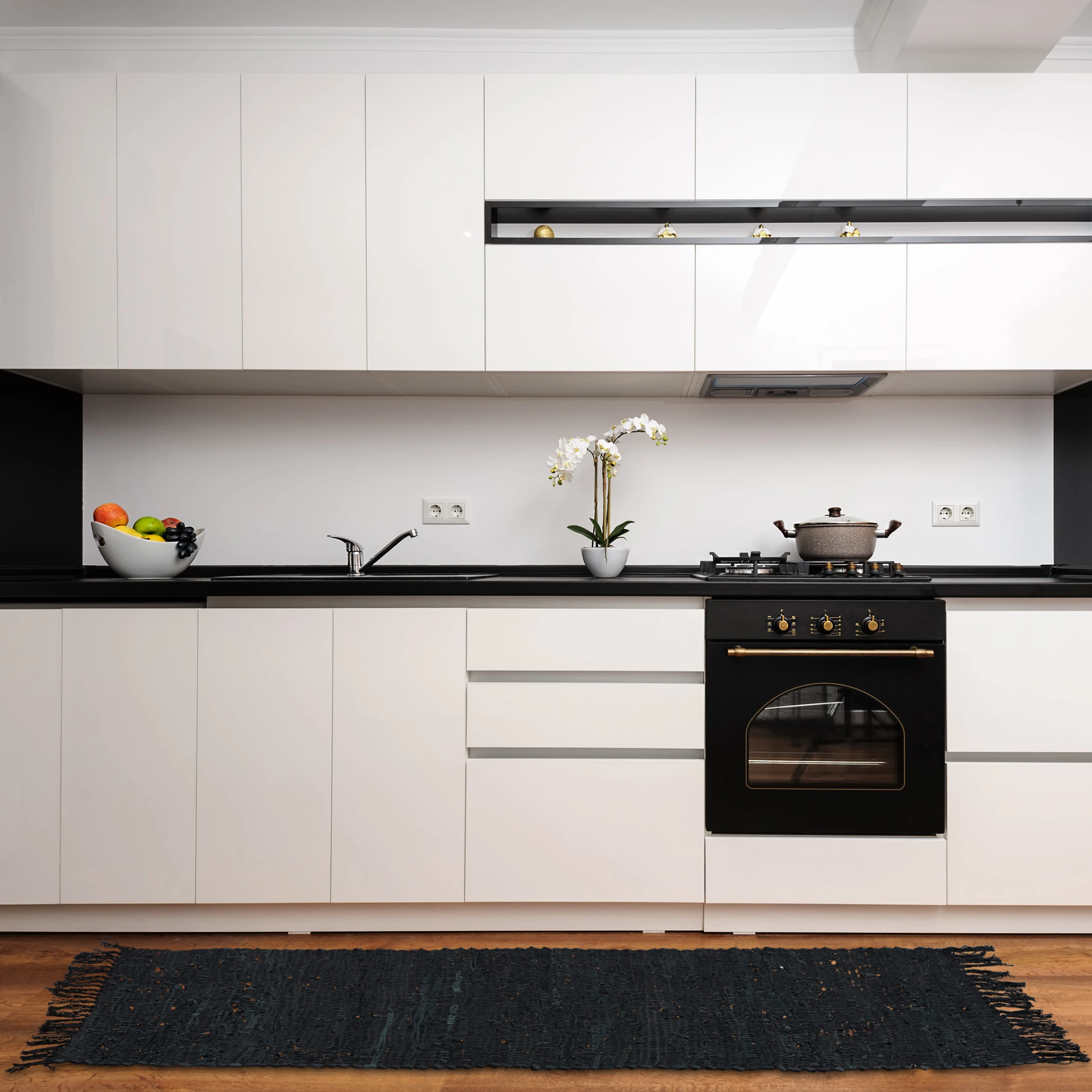 Relaxdays Flickenteppich In Schwarz - 80 X 200 Cm – Bild 2