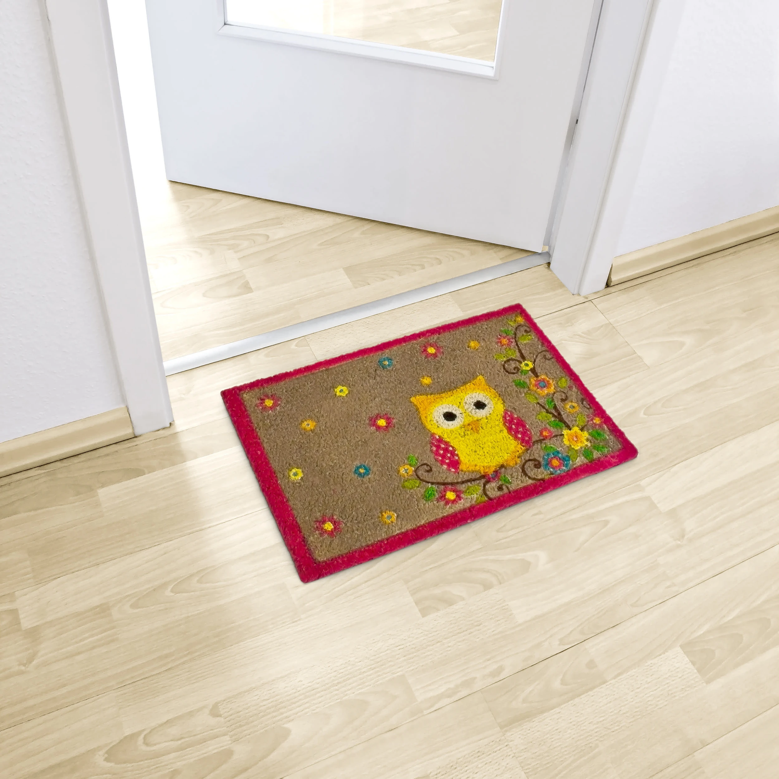 Relaxdays Fußmatte Eule In Braun - (B)60 X (T)40 Cm – Bild 2