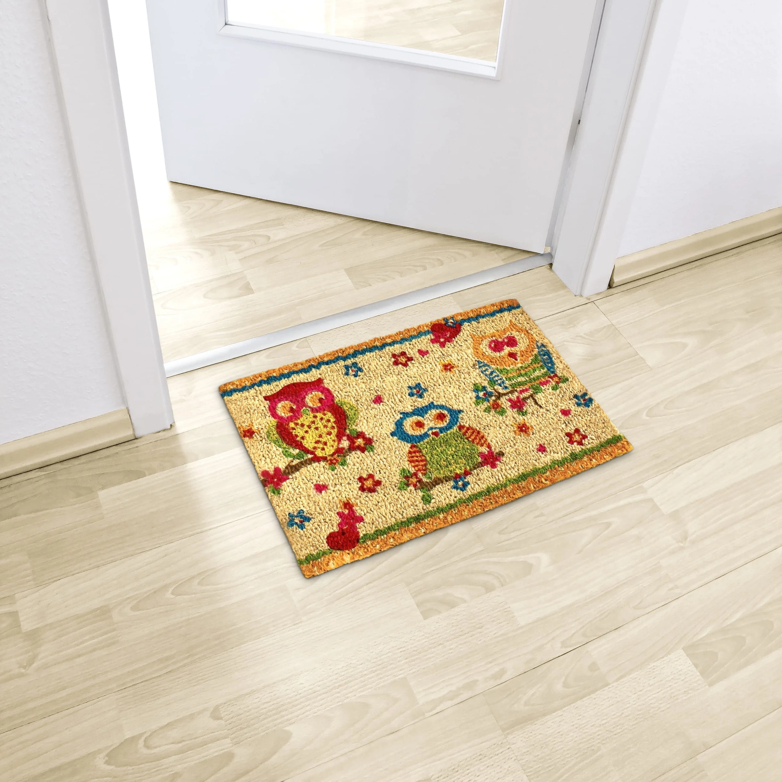 Relaxdays Fußmatte Eulen In Bunt - (B)60 X (T)40 Cm – Bild 2