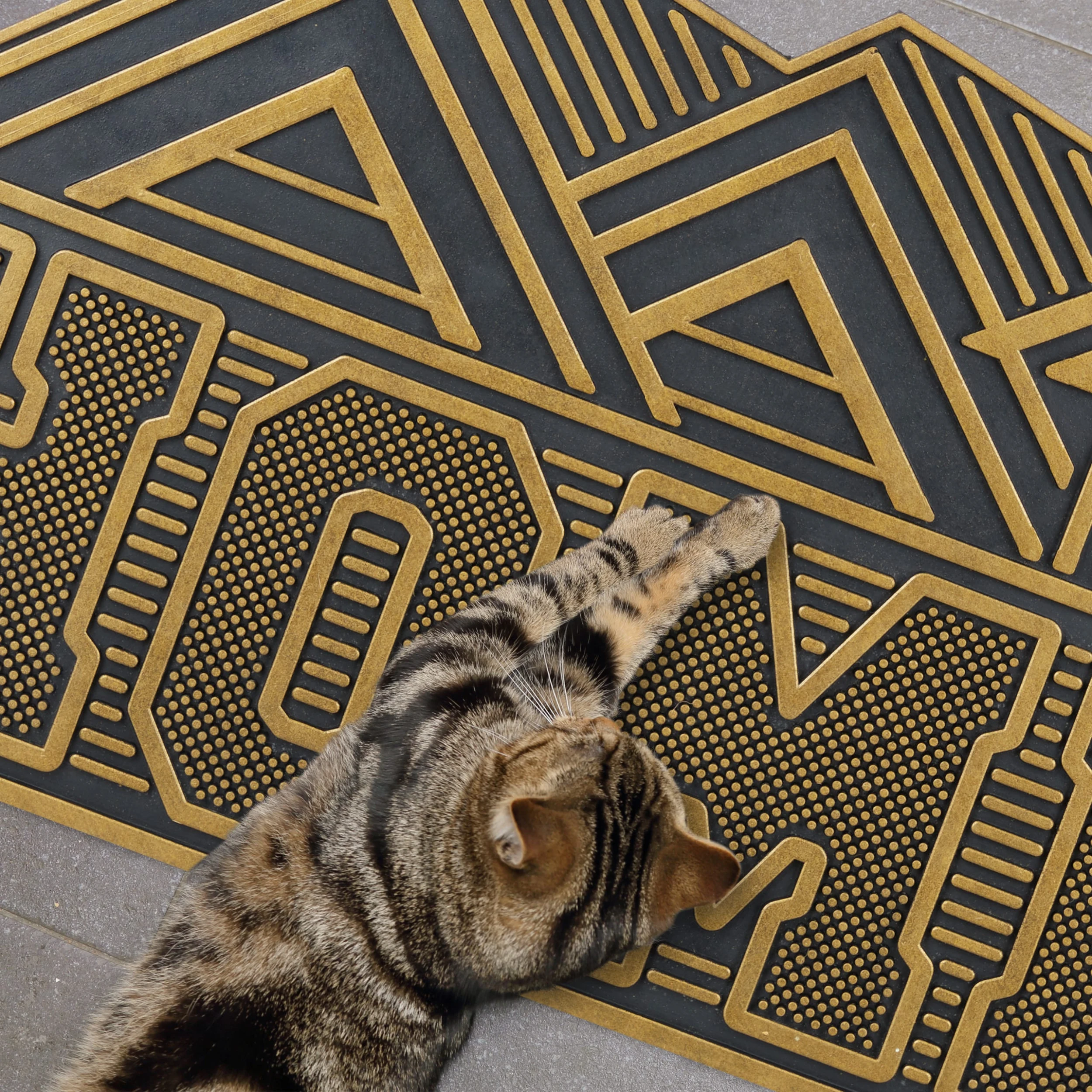 Relaxdays Fußmatte In Gold/ Schwarz - (B)75 X (T)45 Cm – Bild 5