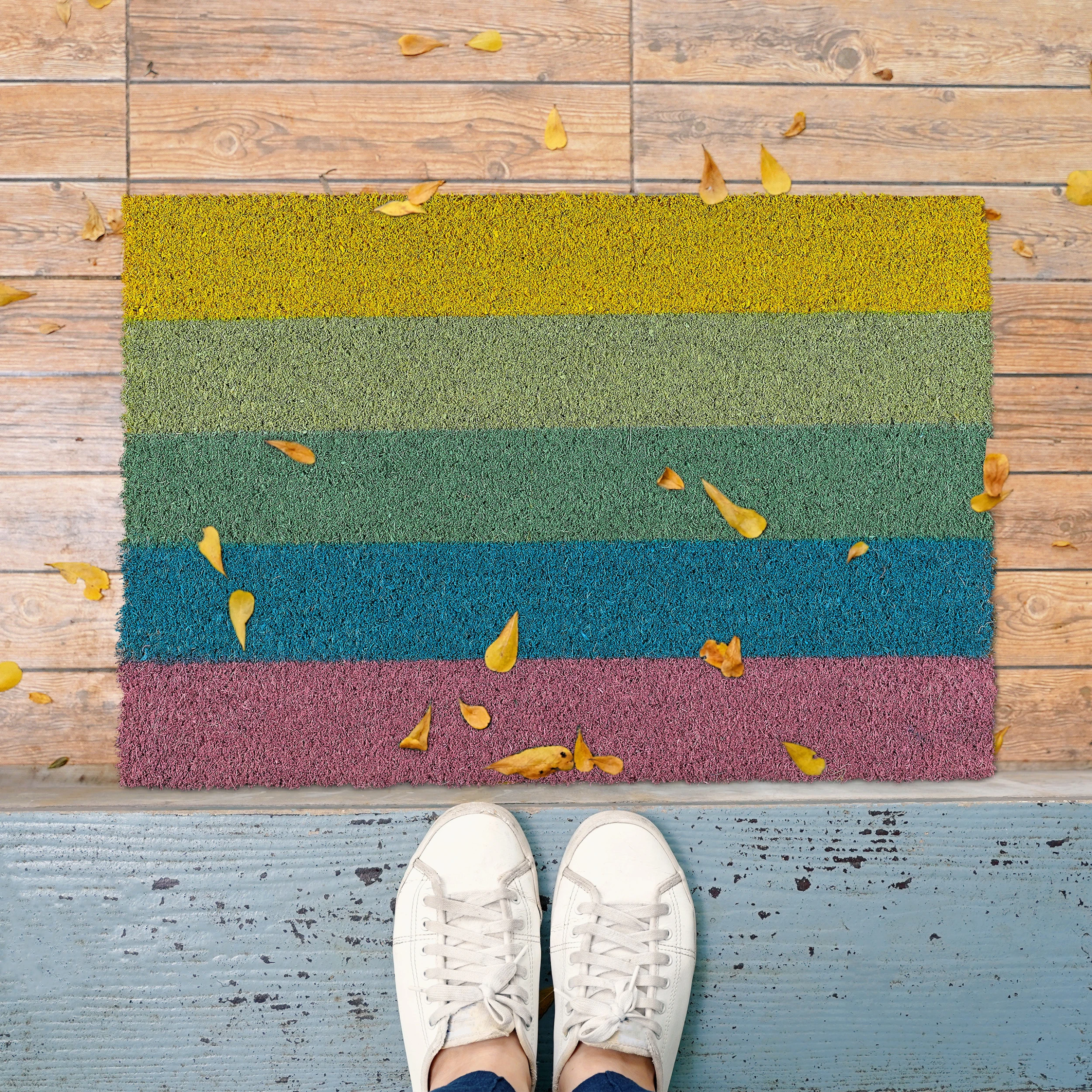 Relaxdays Fußmatte "Regenbogen" In Bunt - (B)60 X (T)40 Cm – Bild 5