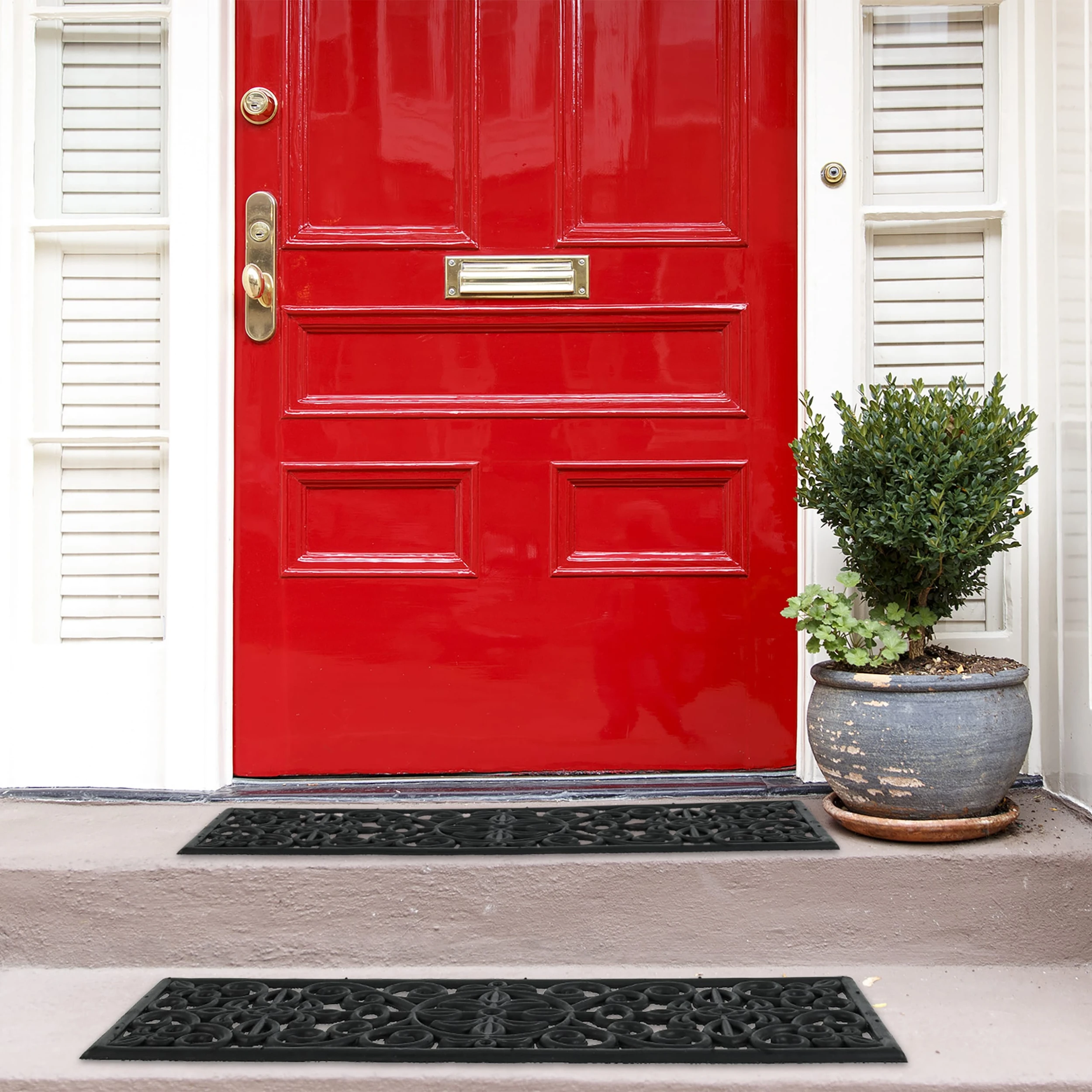 Relaxdays Gummi Stufenmatte In Schwarz - 75 X 25 Cm – Bild 2