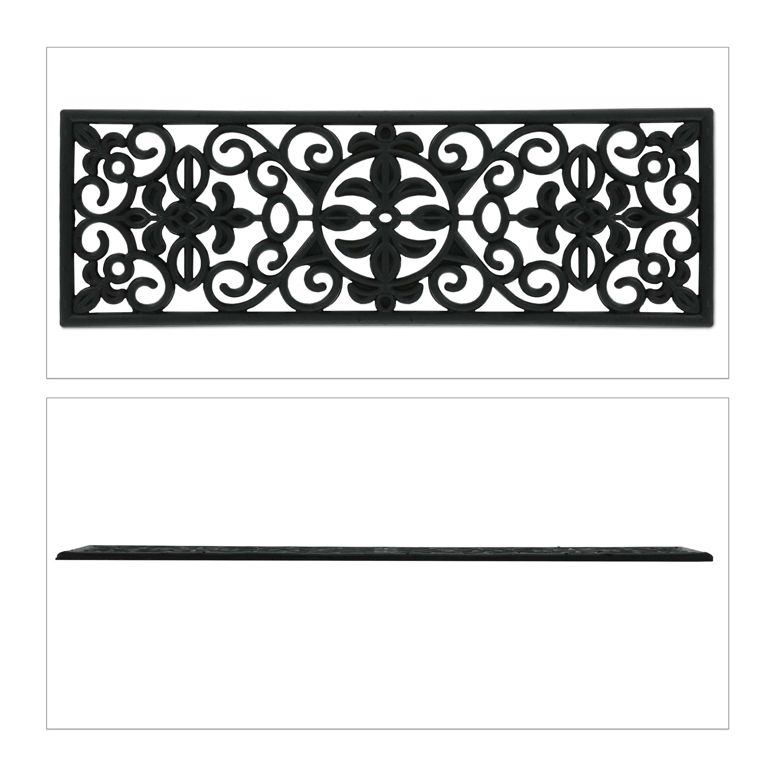 Relaxdays Gummi Stufenmatte In Schwarz - 75 X 25 Cm