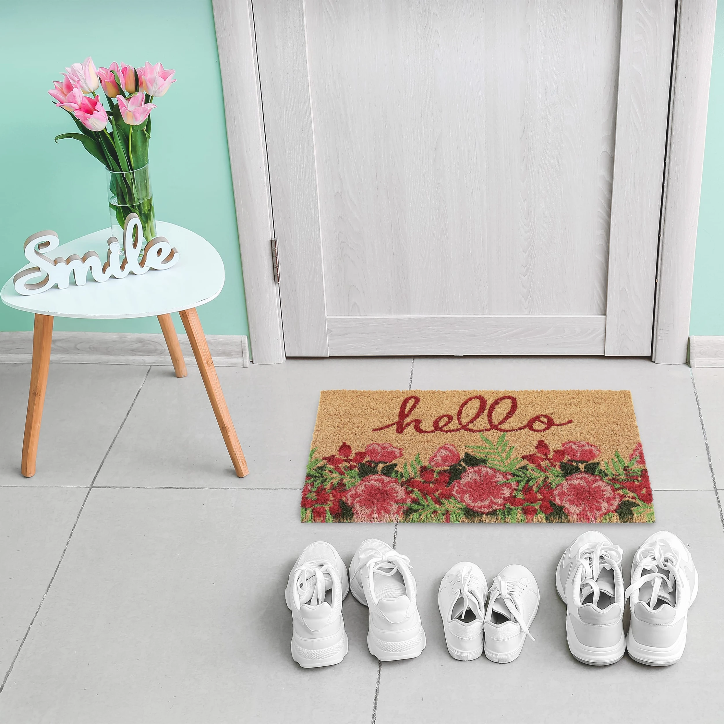 Relaxdays Kokosfußmatte "Hello" In Bunt - 40 X 60 Cm – Bild 2