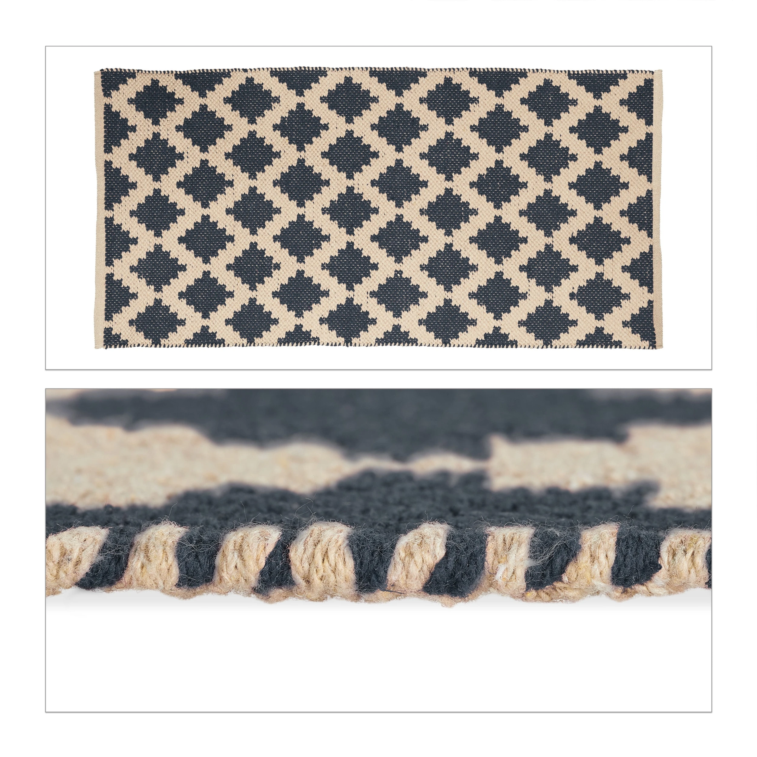 Relaxdays Läufer In Beige/ Grau - 70 X 140 Cm