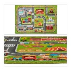 Relaxdays Spielteppich Straße In Mehfarbig - (B)150 X (T)100 Cm