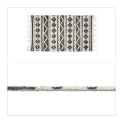 Relaxdays Teppichläufer In Schwarz - (L)90 X (B)60 Cm