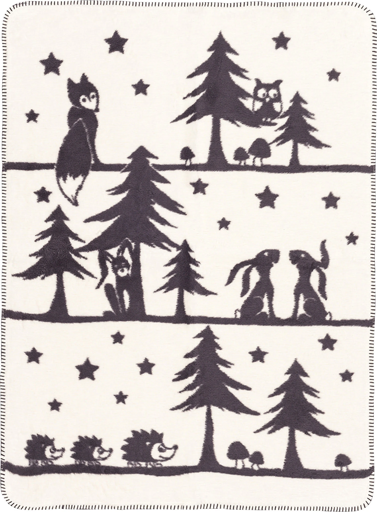 Richter Textilien Bio Babydecke In Natur/grau