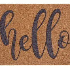 Riess-ambiente.de Fußmatte HELLO In Braun / Grau - 70 X 1 X 45cm