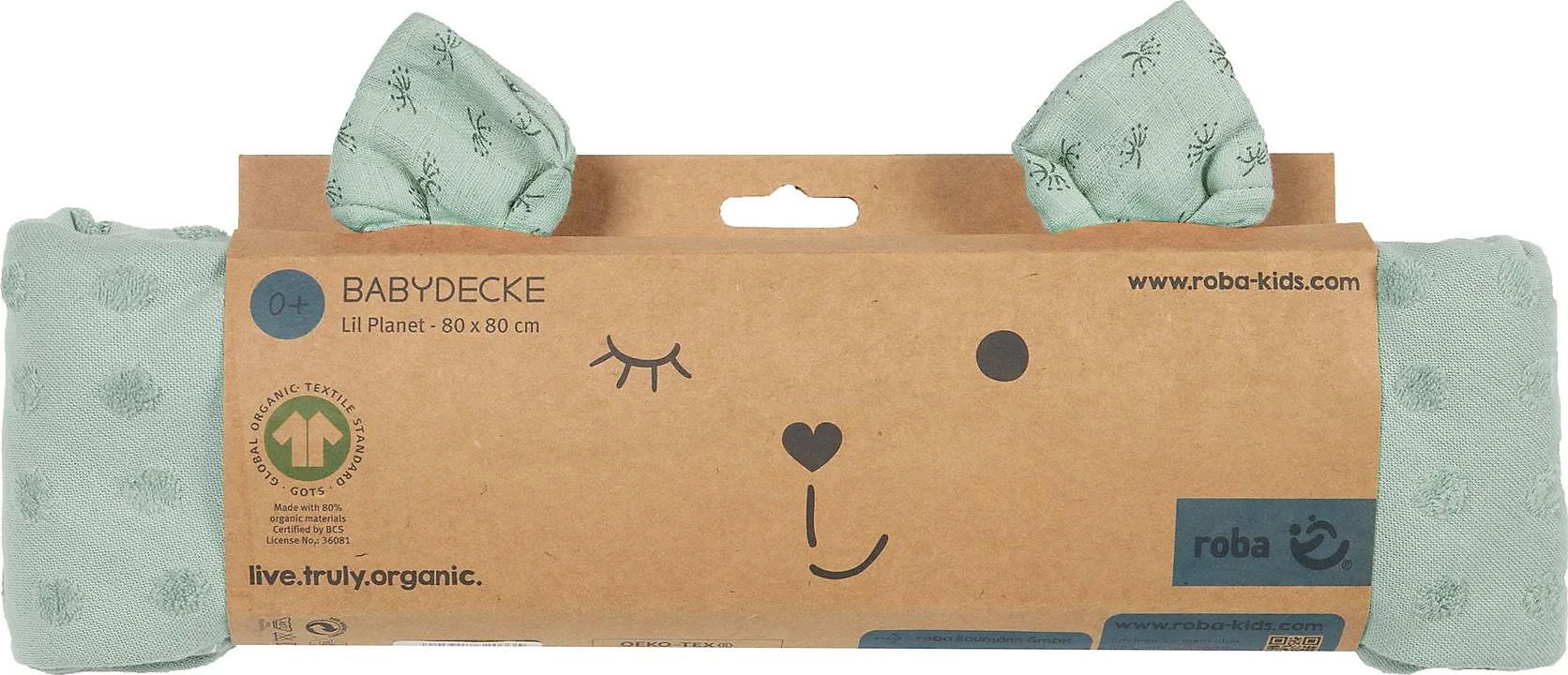 Roba Babydecke Lil Planet Frosty Green – Bild 3