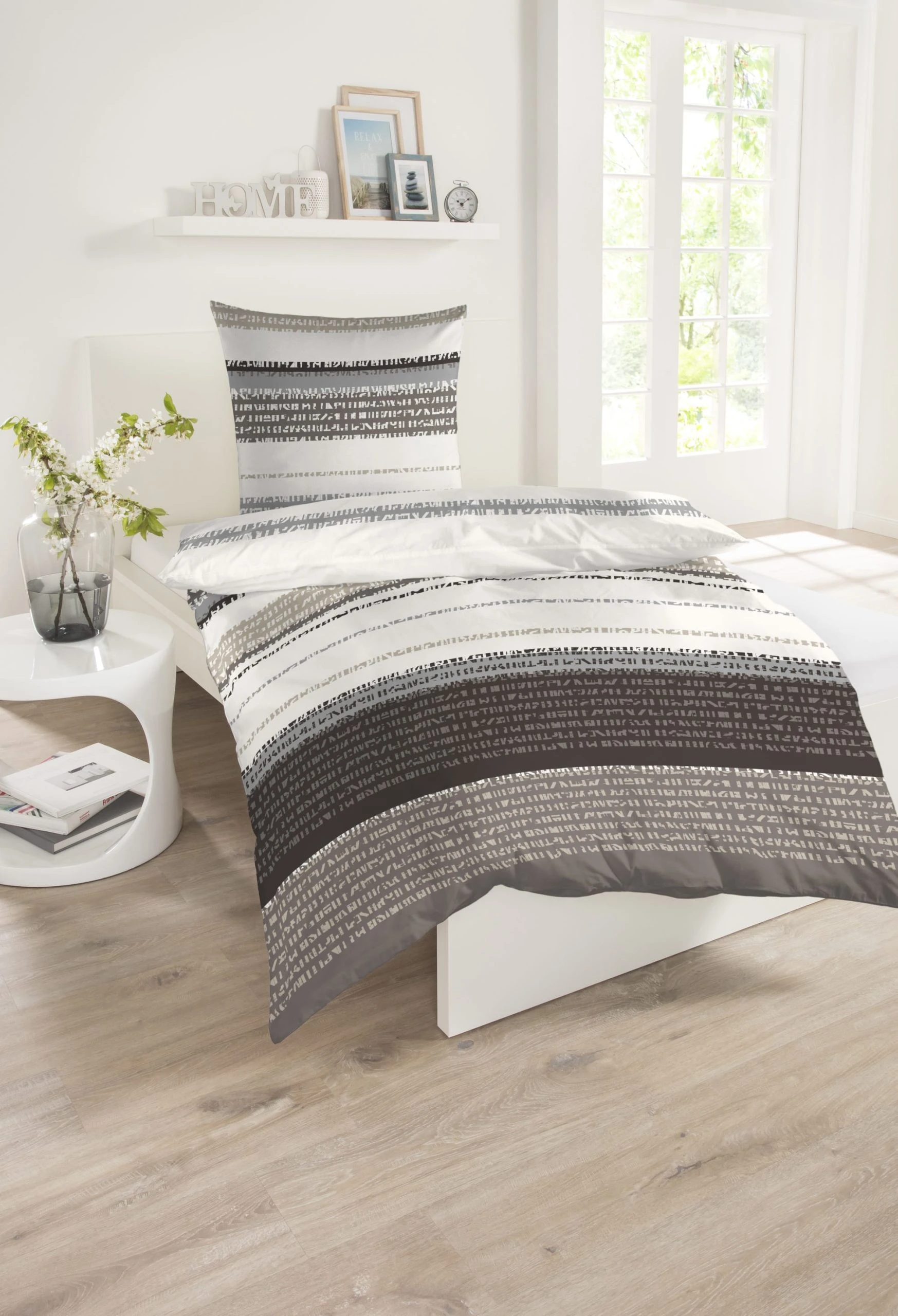 Schiesser Bettwäsche-Set Antek In Creme Und Braun – Bild 2