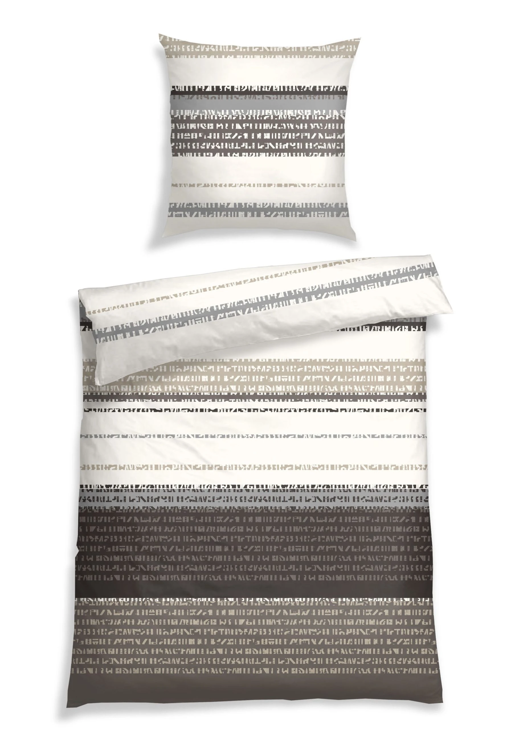 Schiesser Bettwäsche-Set Antek In Creme Und Braun