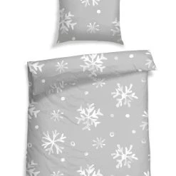 Schiesser Feinbiber Bettwäsche-Set Skadi In Grau Und Weiß
