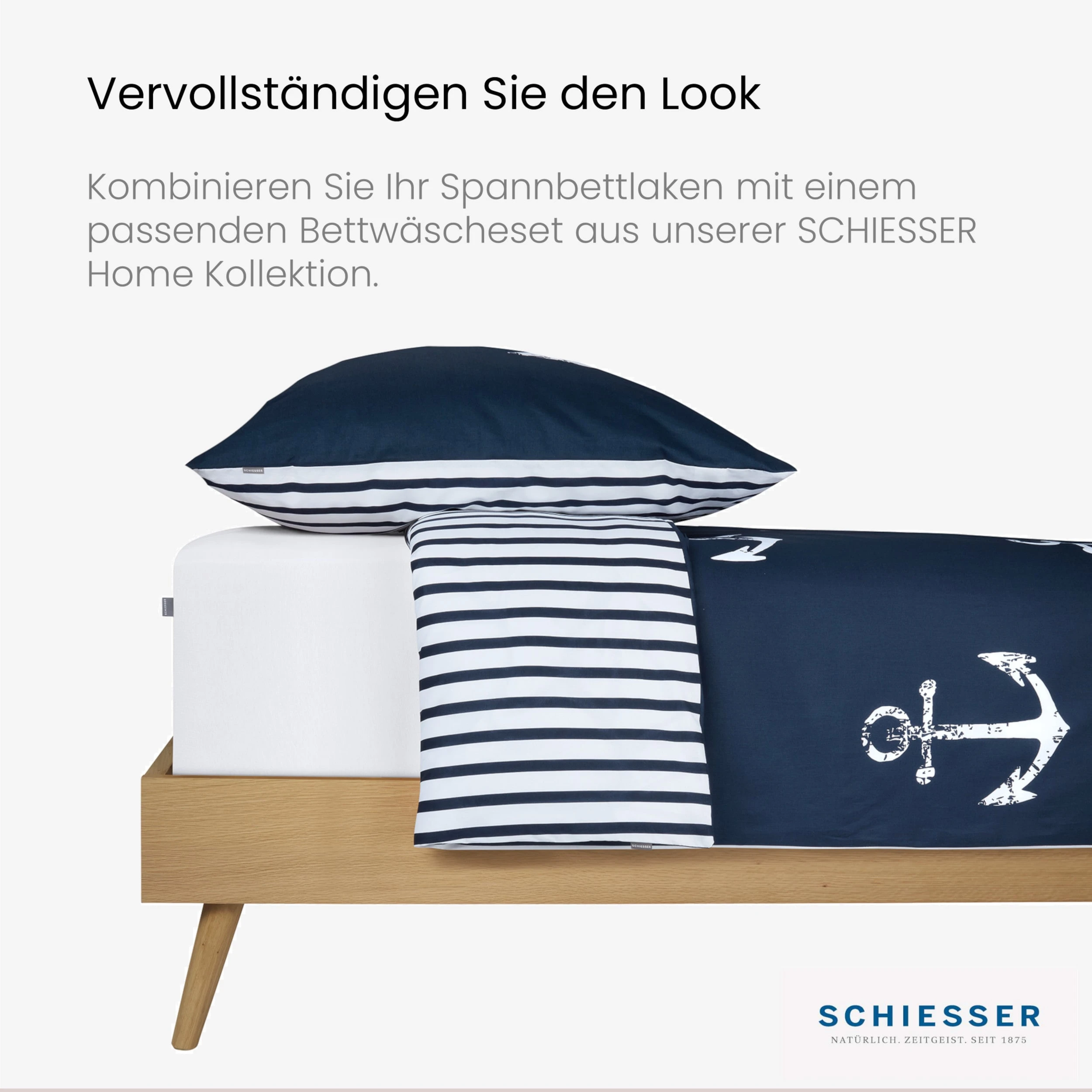 Schiesser Spannbettlaken Elli Für Hohe Matratzen Und Boxspringbetten In Schneeweiß – Bild 4