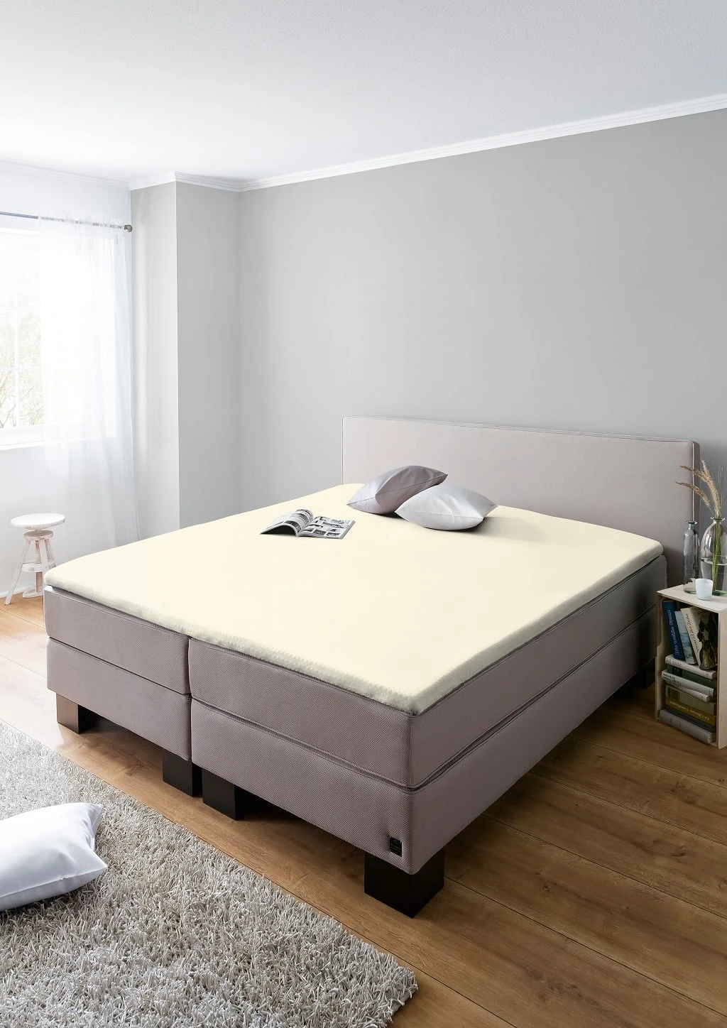 Schiesser Topper-Spannbettlaken In Creme