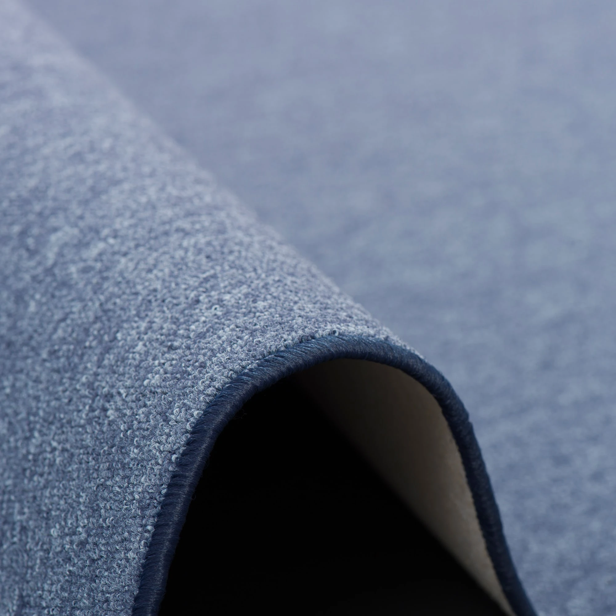 Snapstyle Feinschlingen Velour Teppich Strong In Dunkelblau – Bild 3