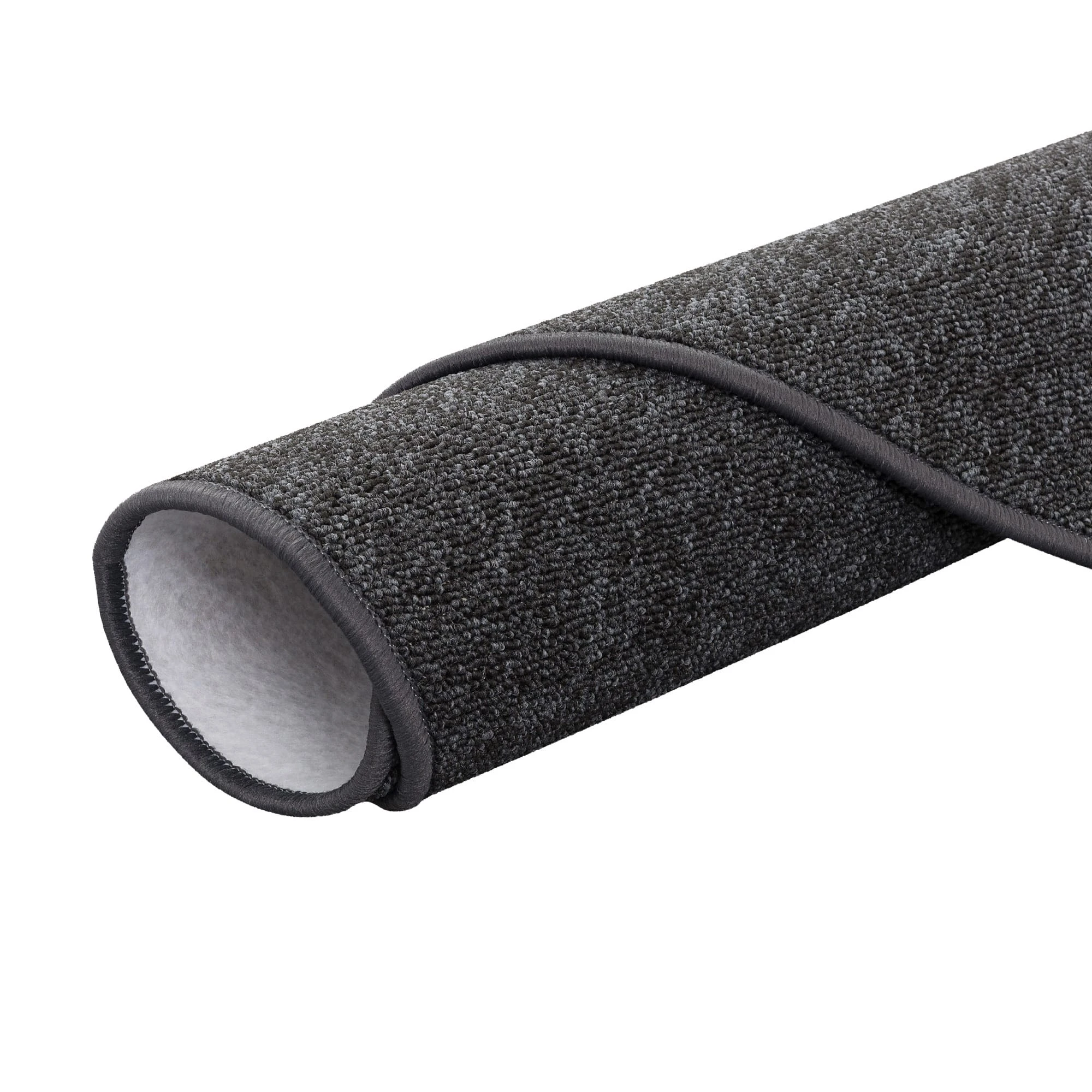 Snapstyle Feinschlingen Velour Teppich Strong Rund In Schwarz Grau – Bild 4