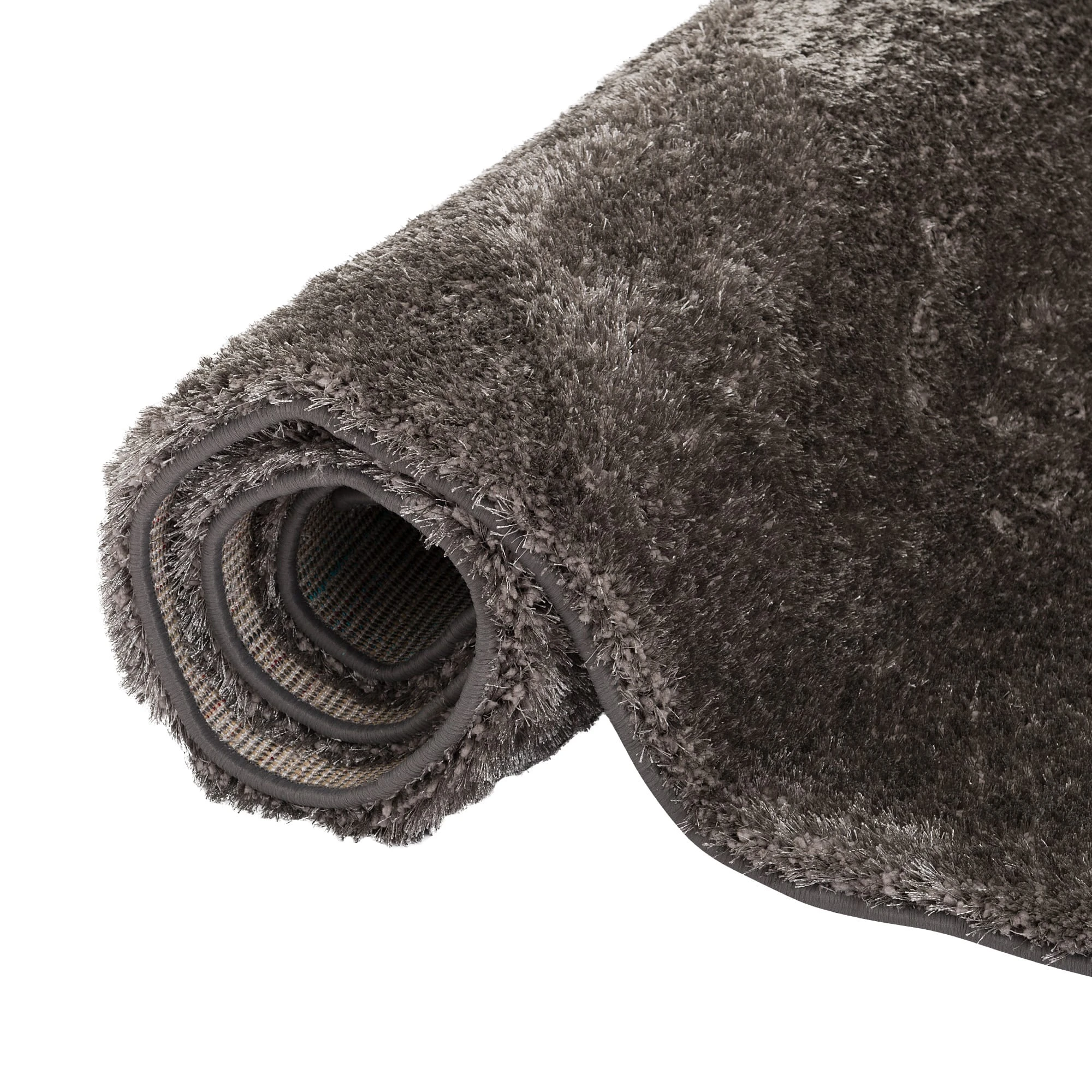 Snapstyle Hochflor Shaggy Teppich Luxus Feeling Mix In Silber – Bild 4