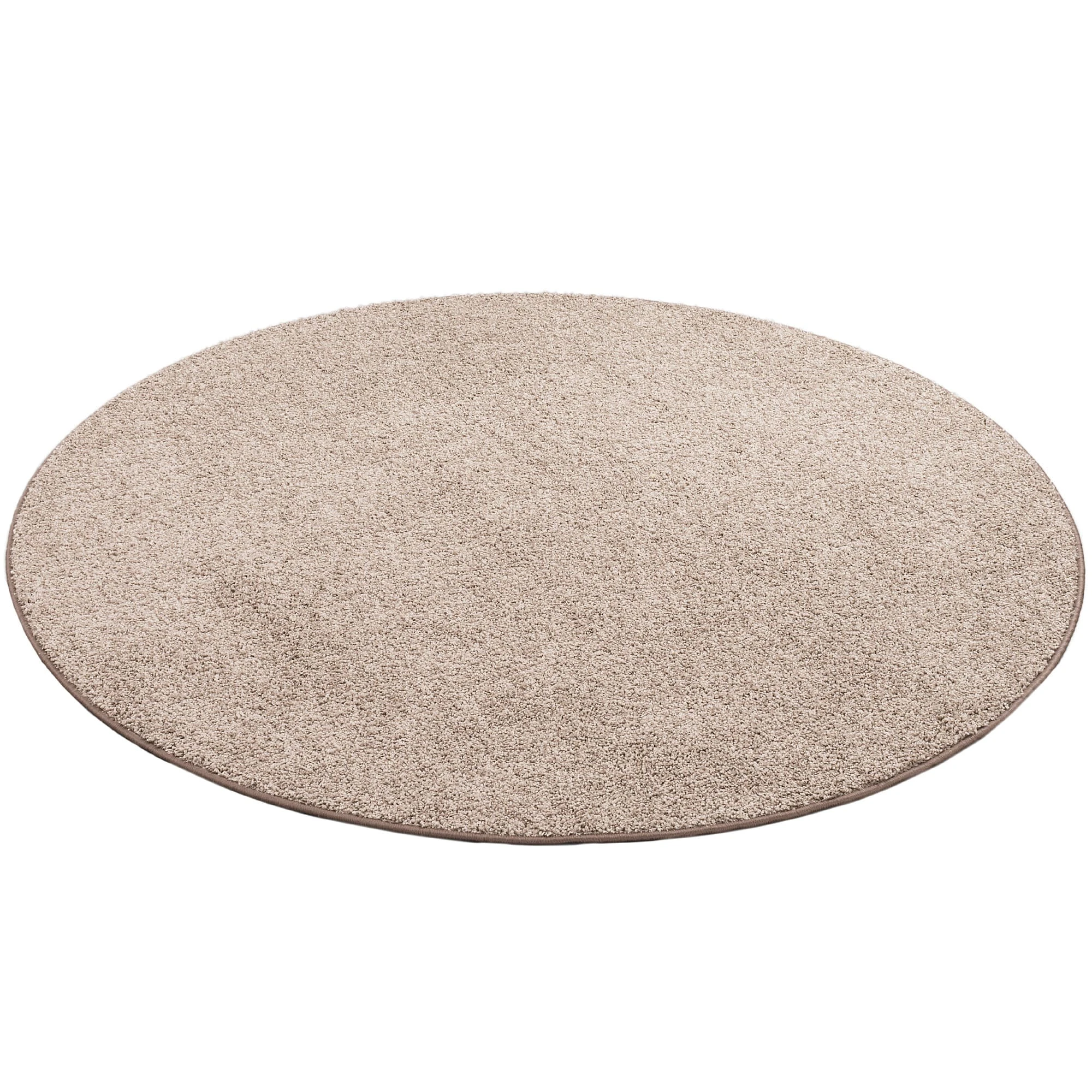 Snapstyle Hochflor Velours Teppich Mona Rund In Taupe – Bild 2