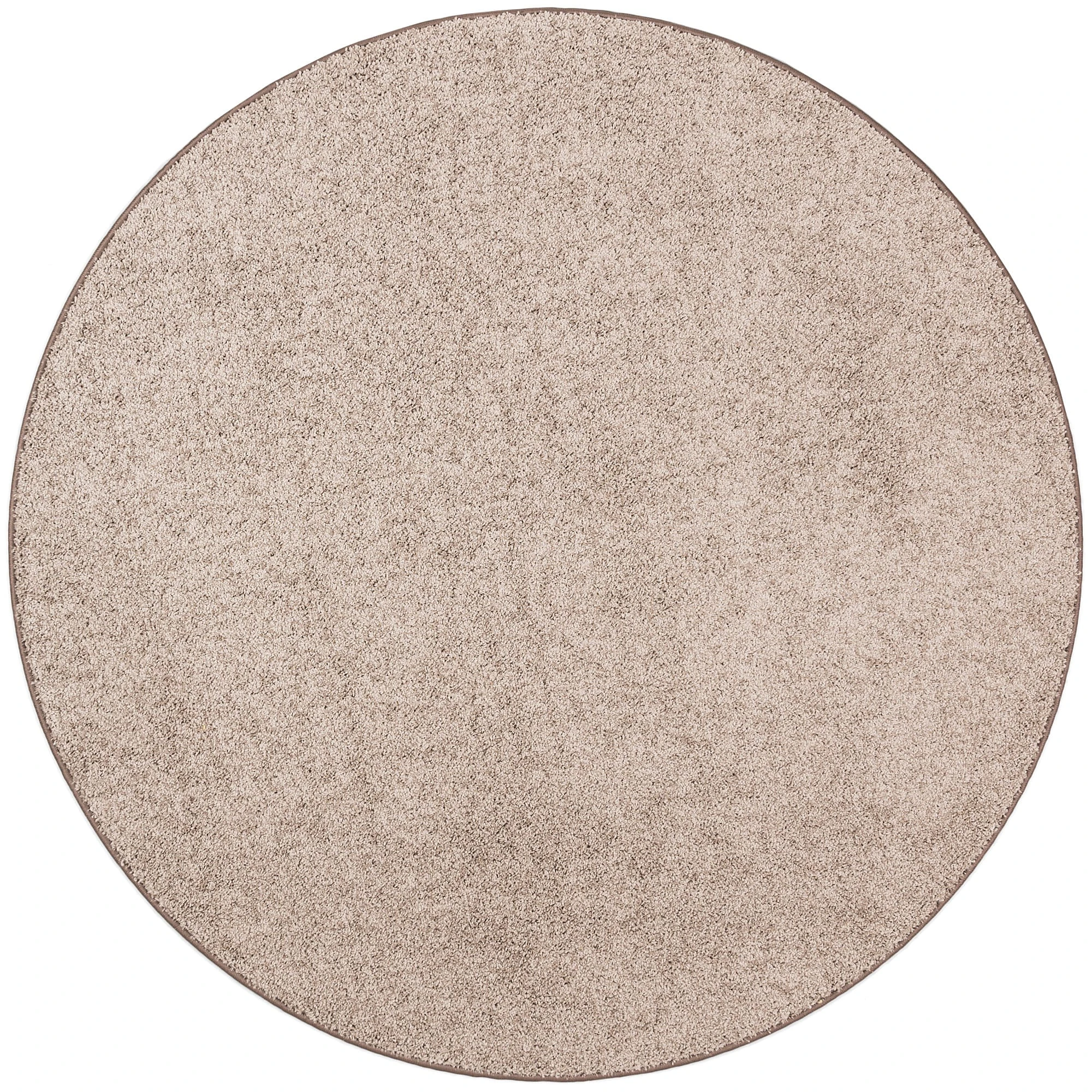 Snapstyle Hochflor Velours Teppich Mona Rund In Taupe