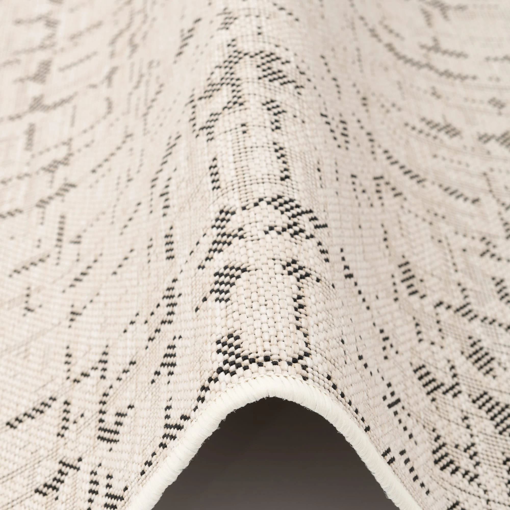 Snapstyle In & Outdoor Läufer Flachgewebe Oslo Trend In Creme – Bild 3