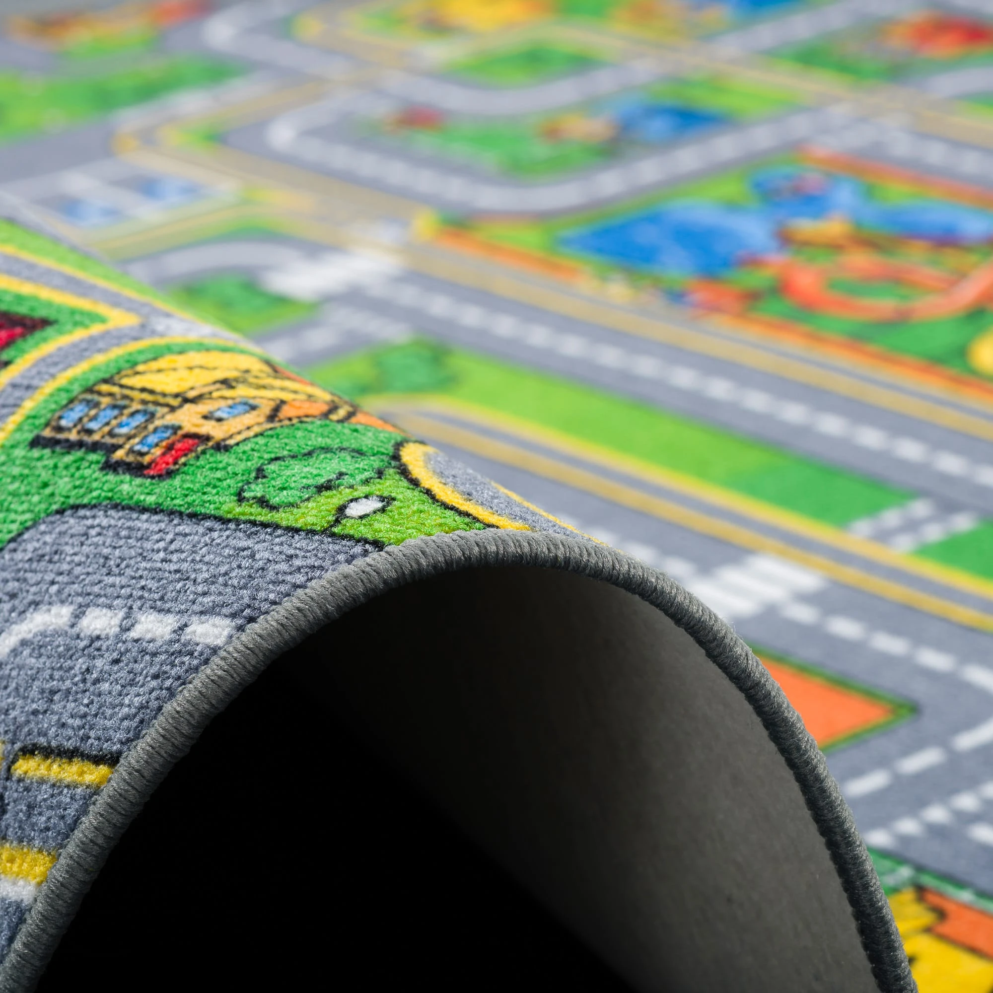 Snapstyle Kinder Spiel Teppich Abenteuerland Bunt Rund In Bunt – Bild 3