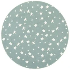 Snapstyle Kinder Spiel Teppich Sterne Rund In Mintgrün