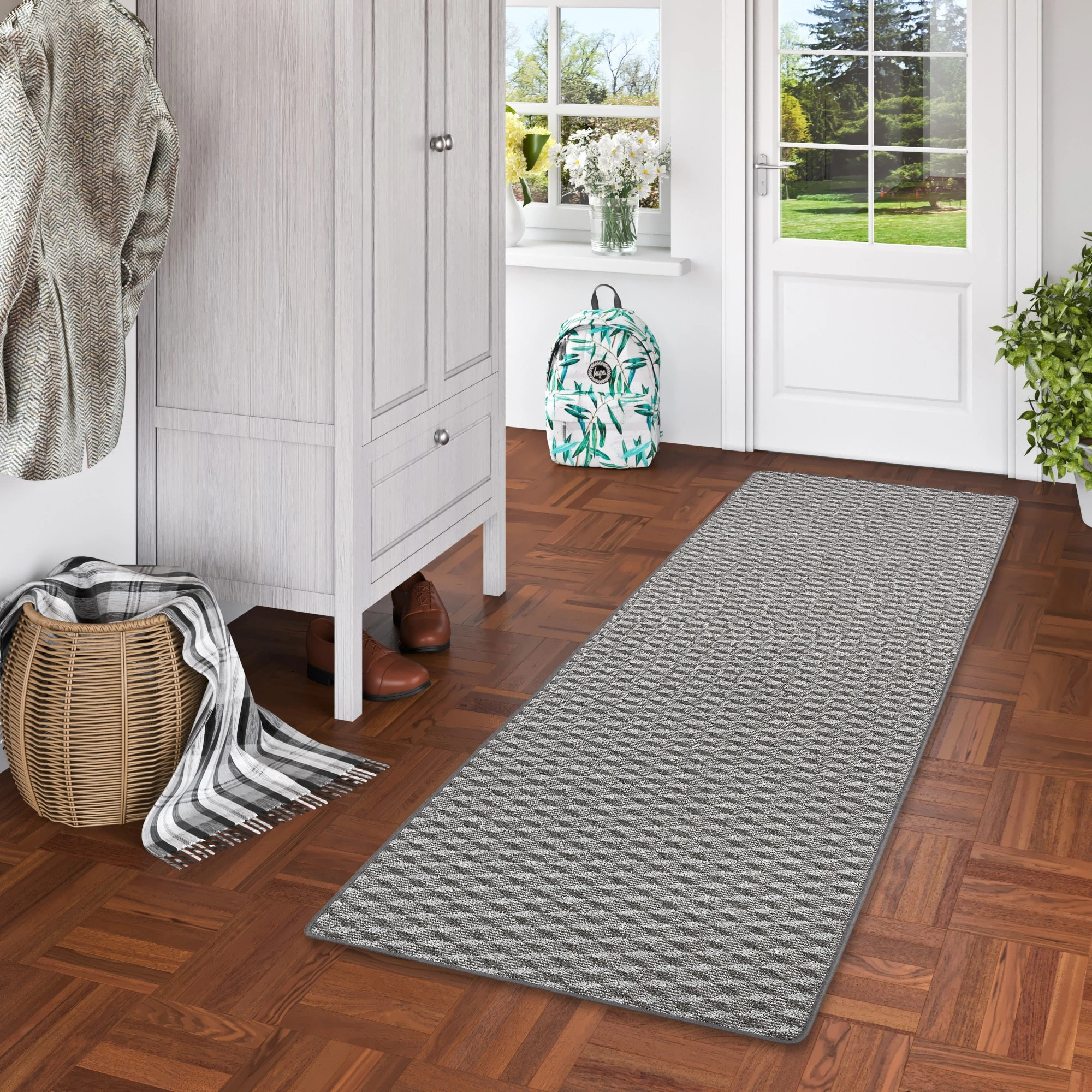 Snapstyle Schlingen Läufer Modern Diamond In Antraciet – Bild 5