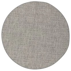 Snapstyle Sisal-Optik Designer Flachgewebe Teppich Pure Meliert Rund In Beige Grau