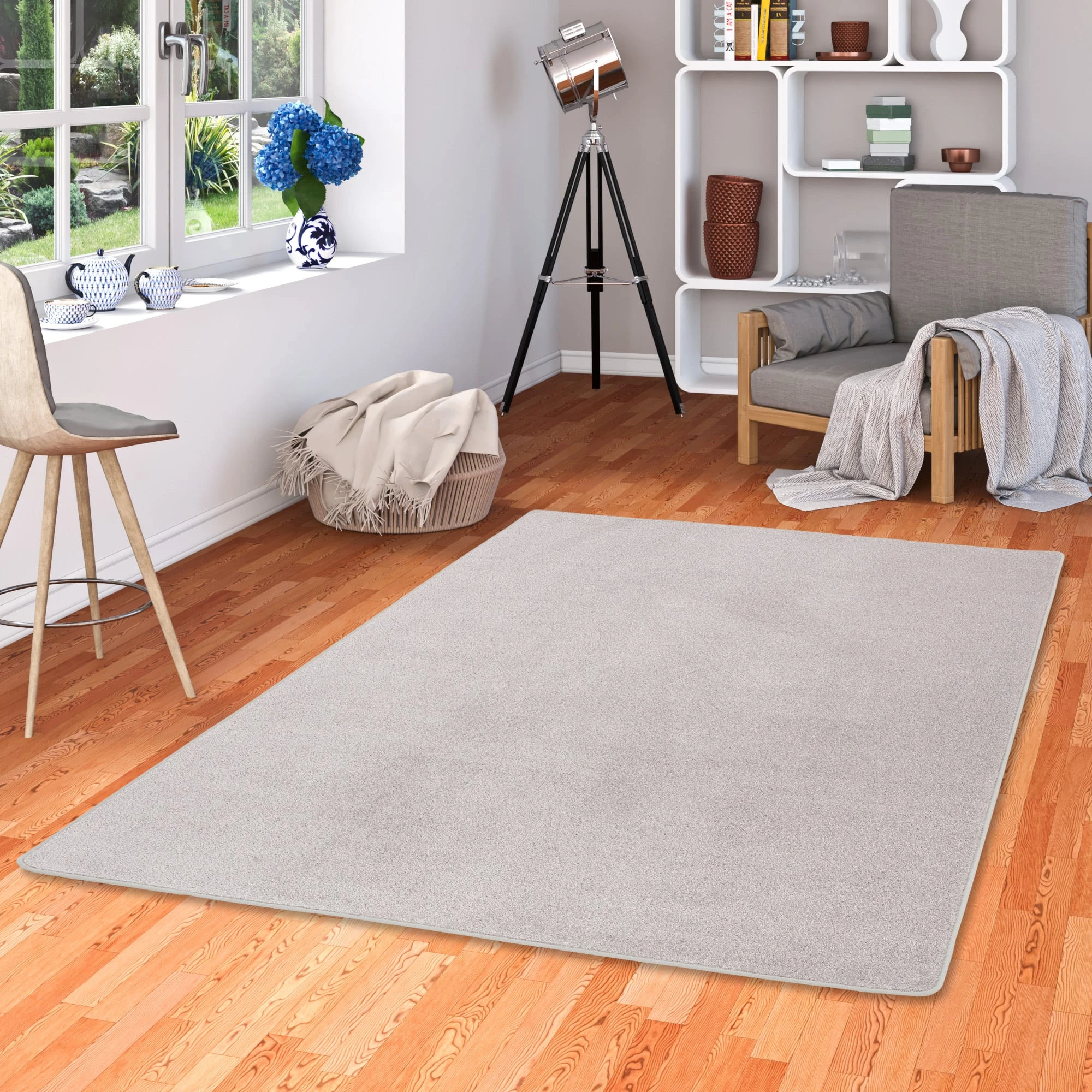 Snapstyle Trend Velours Teppich Joy In Hellgrau – Bild 5