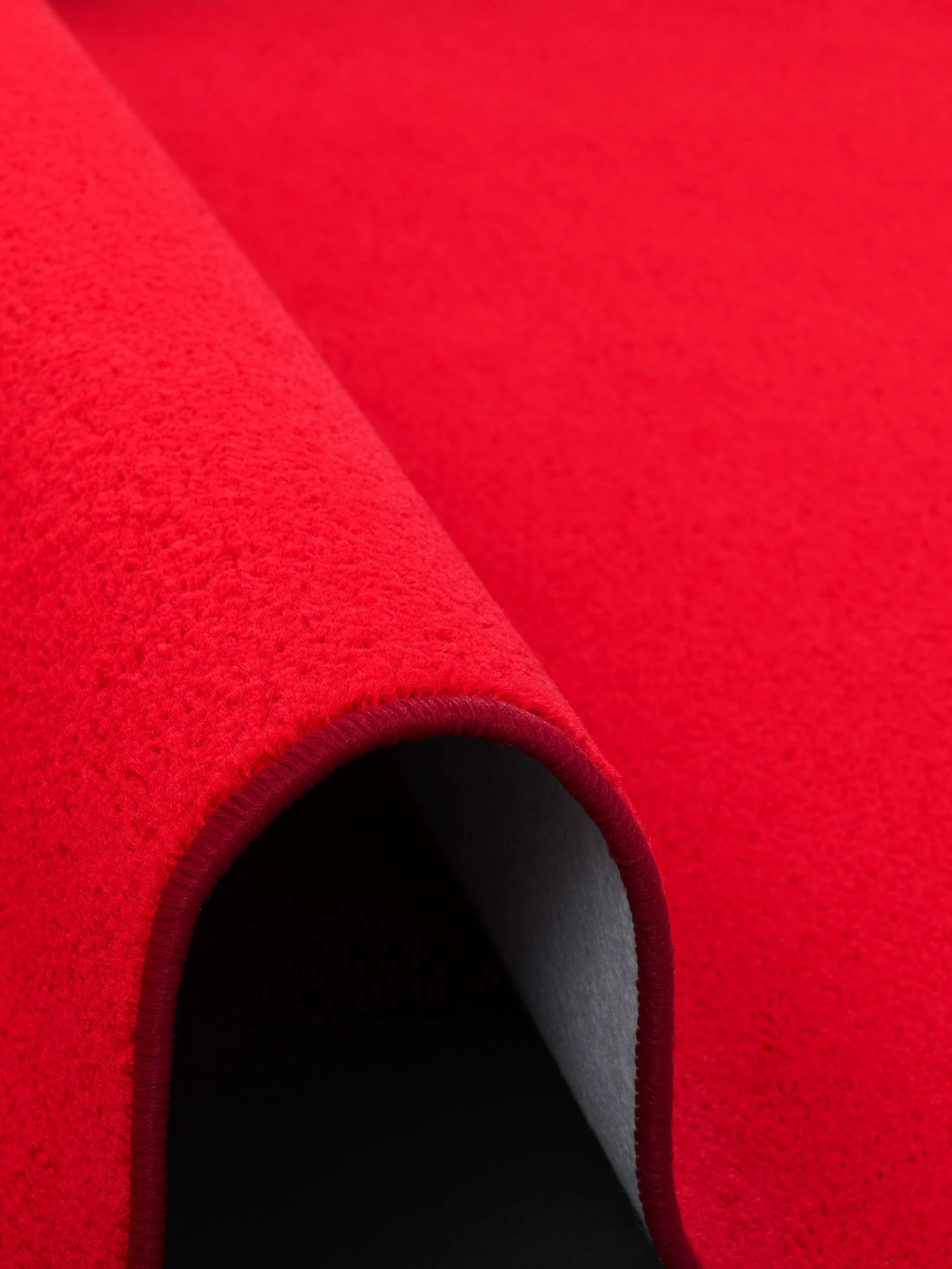 Snapstyle Trend Velours Teppich Joy Rund In Knallrot – Bild 3