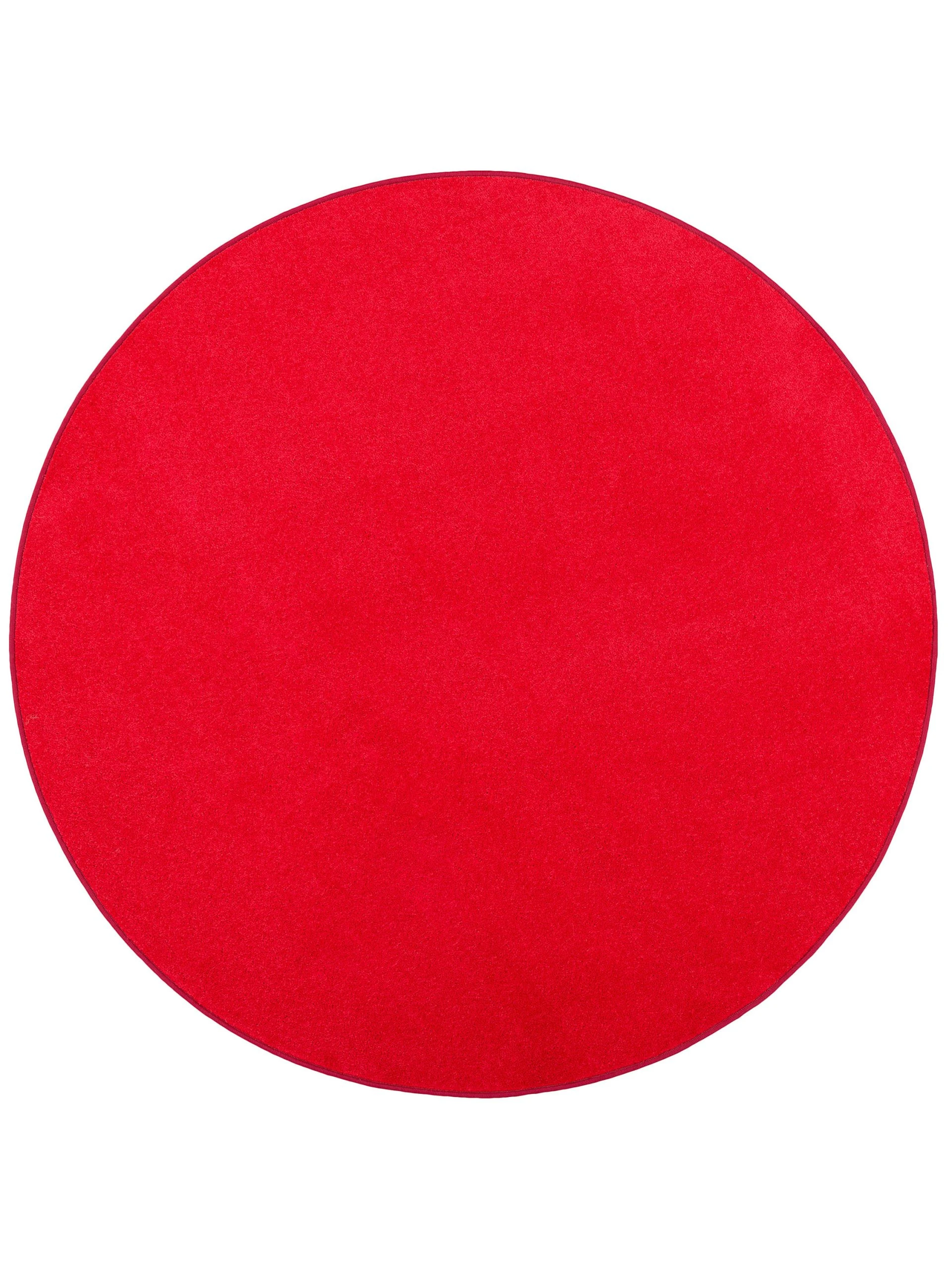 Snapstyle Trend Velours Teppich Joy Rund In Knallrot