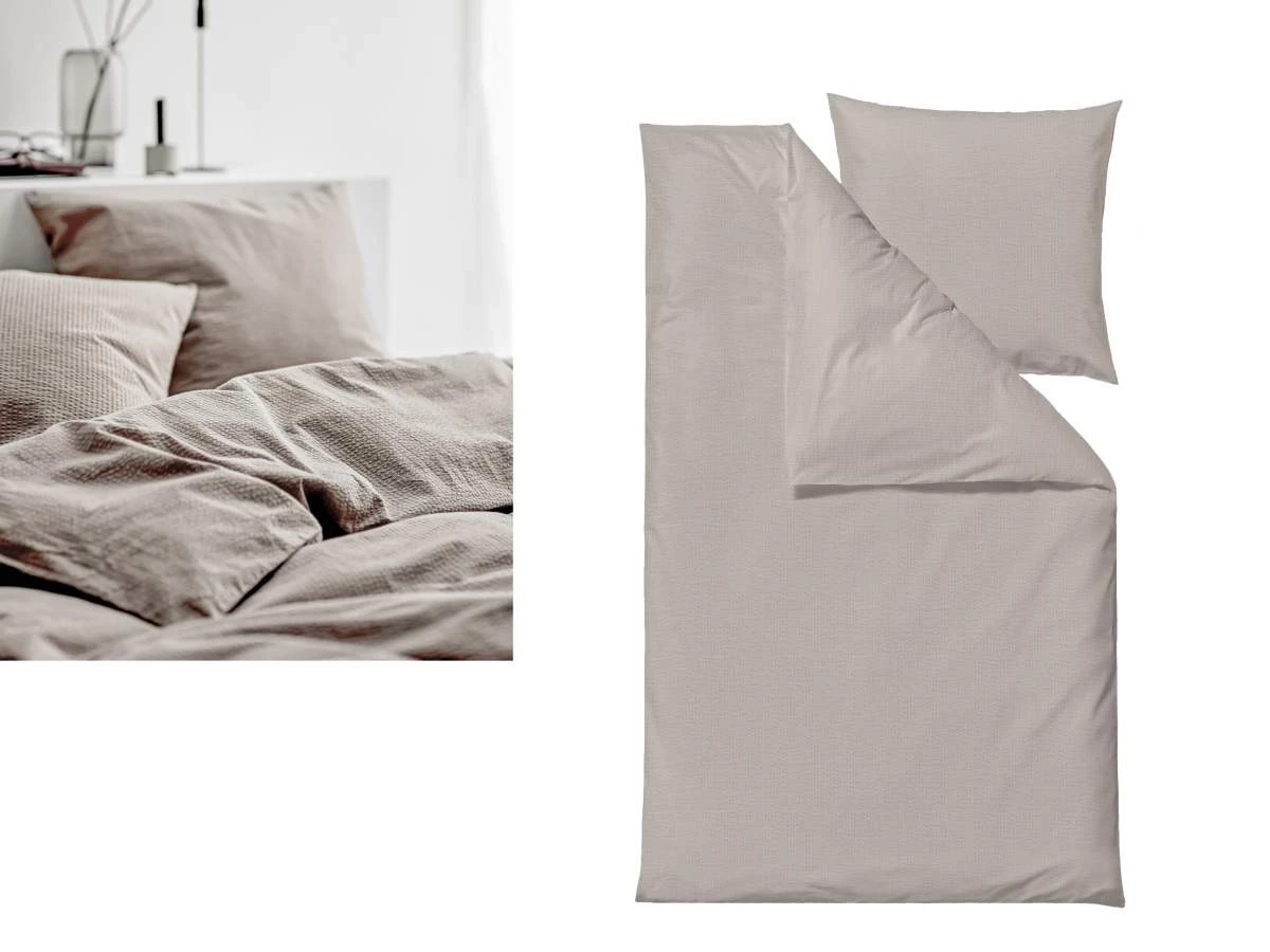 SÖDAHL Bettwäsche Wave 135x200cm In Taupe – Bild 2