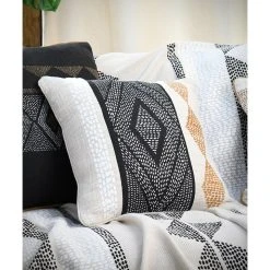 STOF France Kissen "Ethnograf" In Schwarz/ Weiß - (L)40 X (B)40 Cm