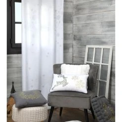 STOF France Kissen "Lumineux" In Weiß/ Grau - (L)50 X (B)30 Cm