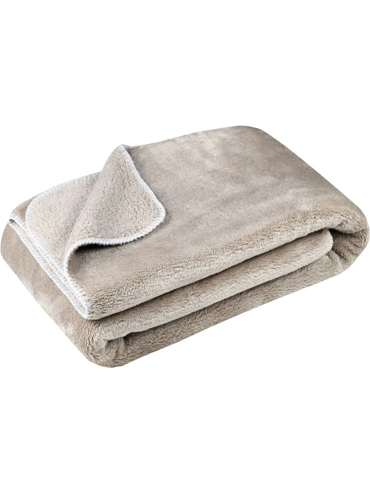 STOF France Plaid "Calin" In Beige - (L)160 X (B)130 Cm – Bild 2